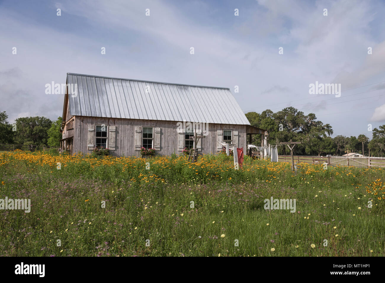 Old Farm House Florida USA Stock Photo Alamy