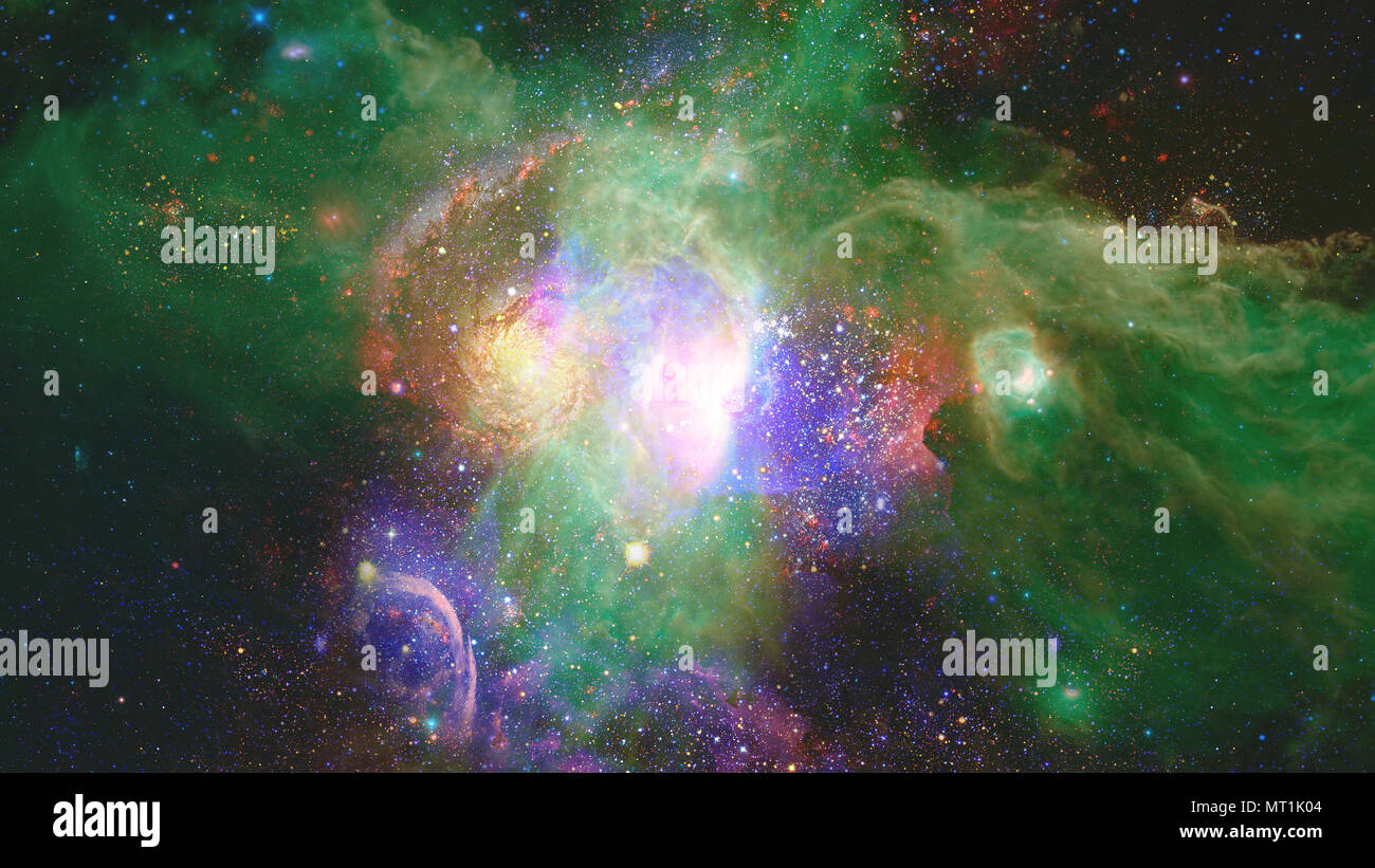 Starry deep outer space - nebula and galaxy Stock Photo - Alamy