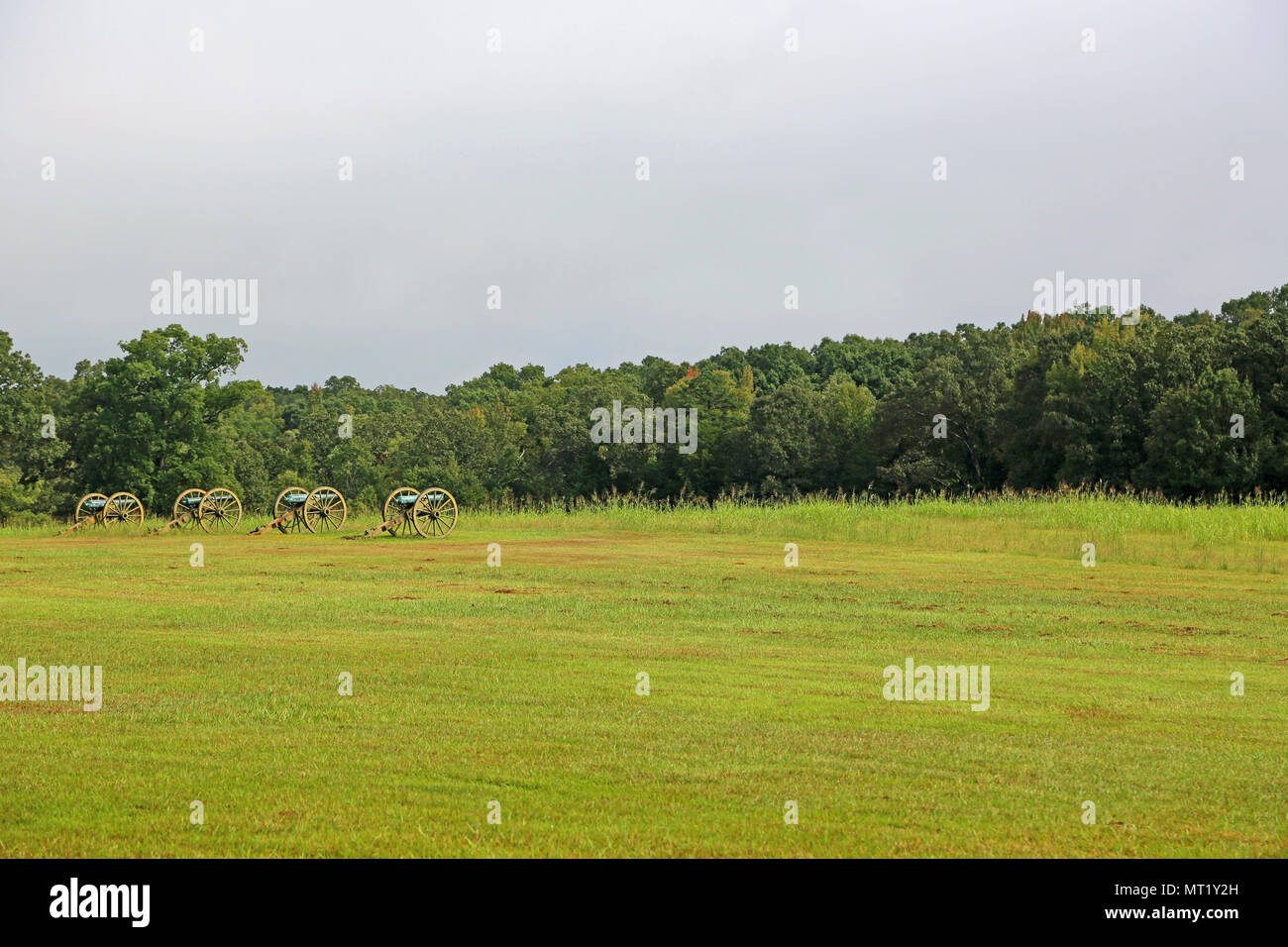 Battlefield, Shiloh National Military Park, Tennessee Stock Photo