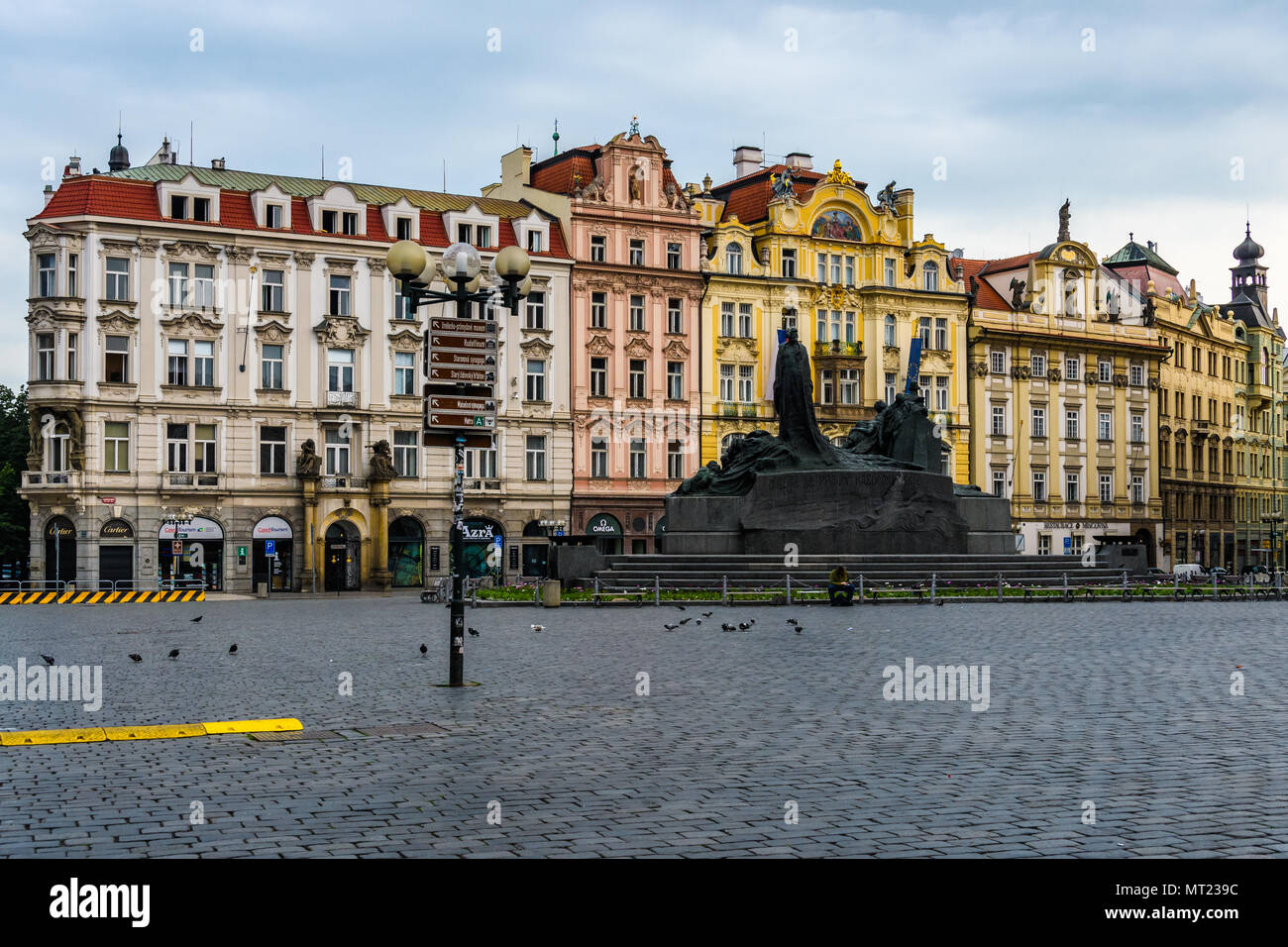 Old Town Square in Prague, Czech Republic Stock Photo