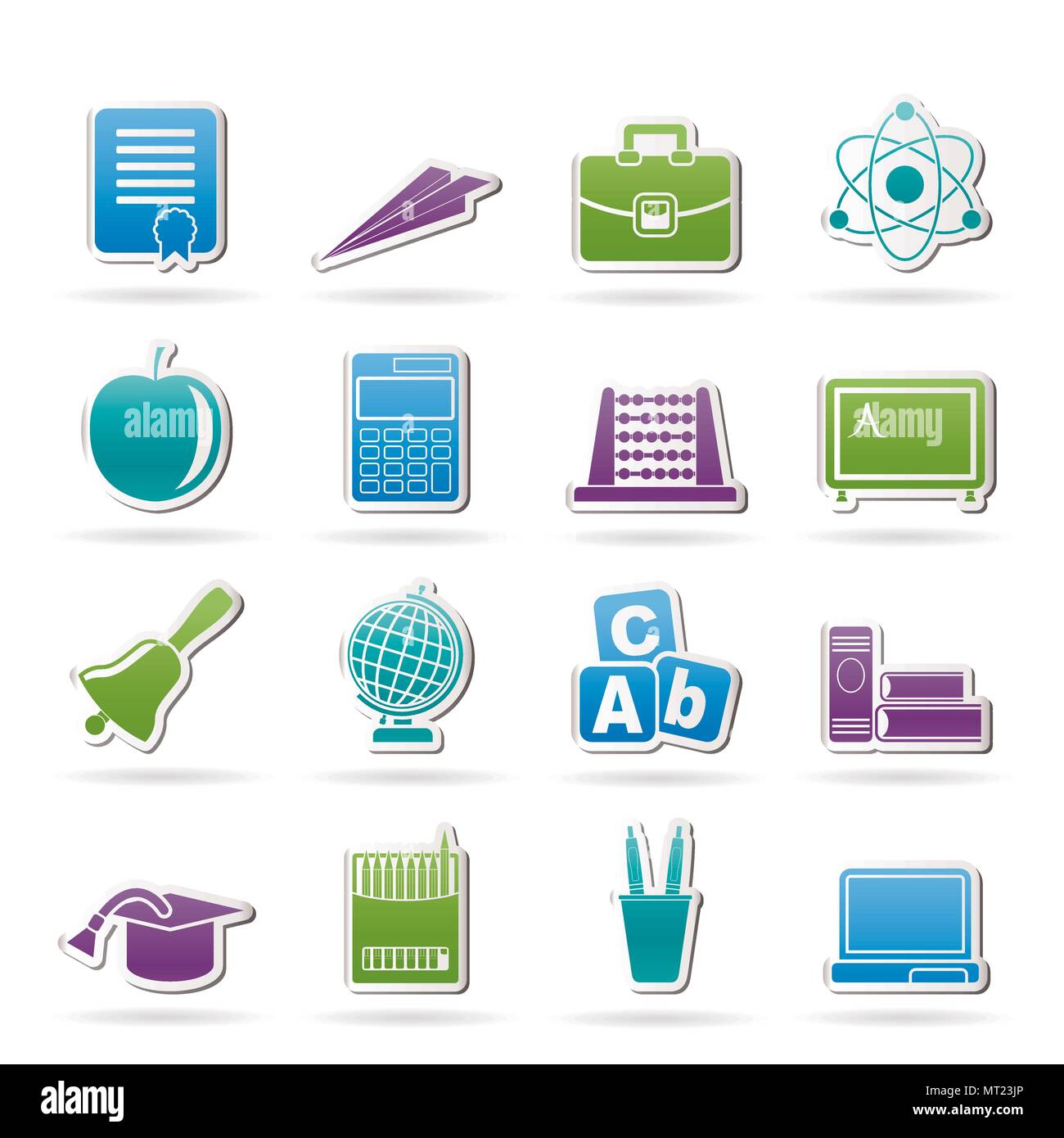 School and education icons - vector icon set Stock Vector Image & Art ...