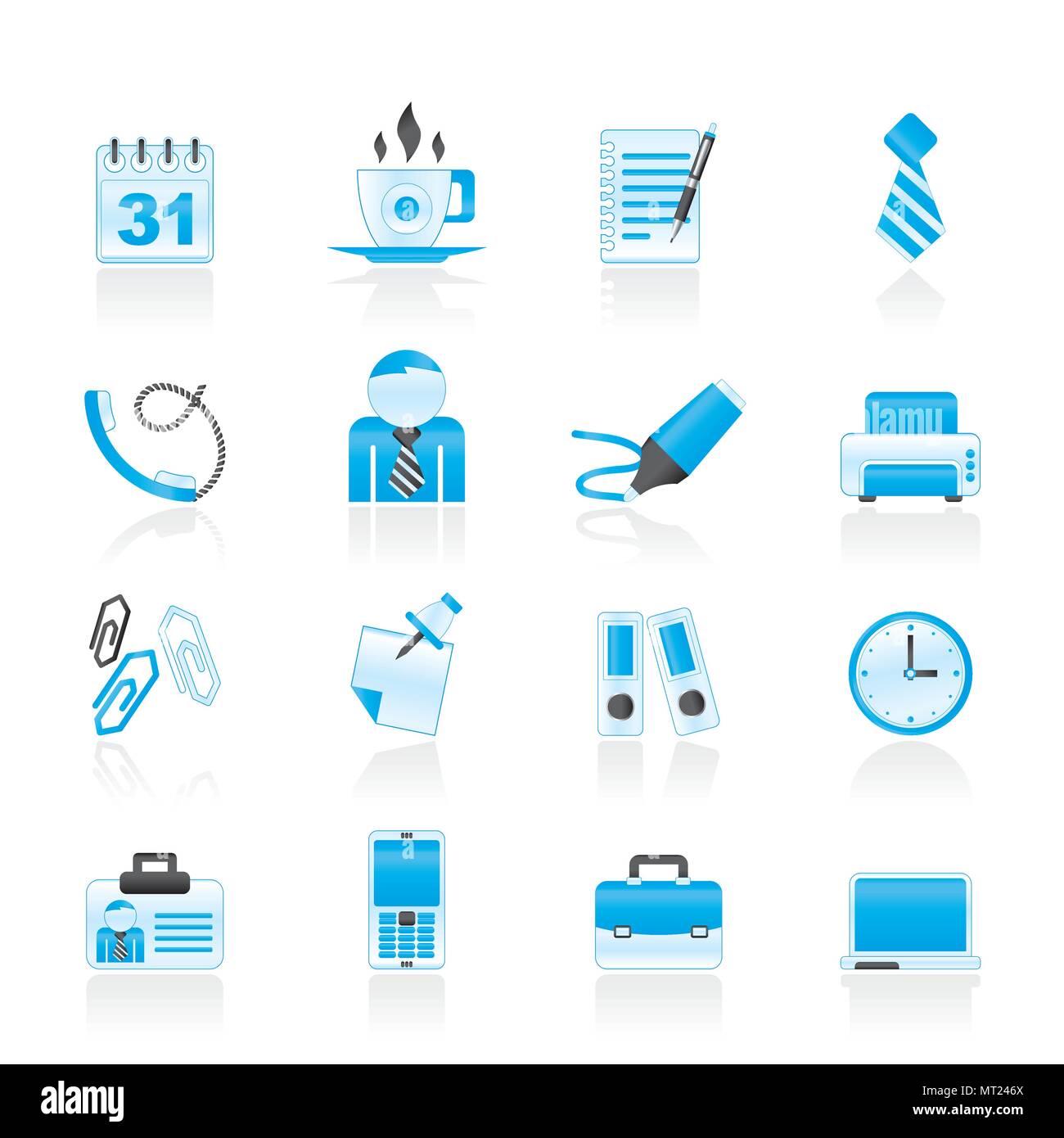 Business and office icons - vector icon set Stock Vector Image & Art ...