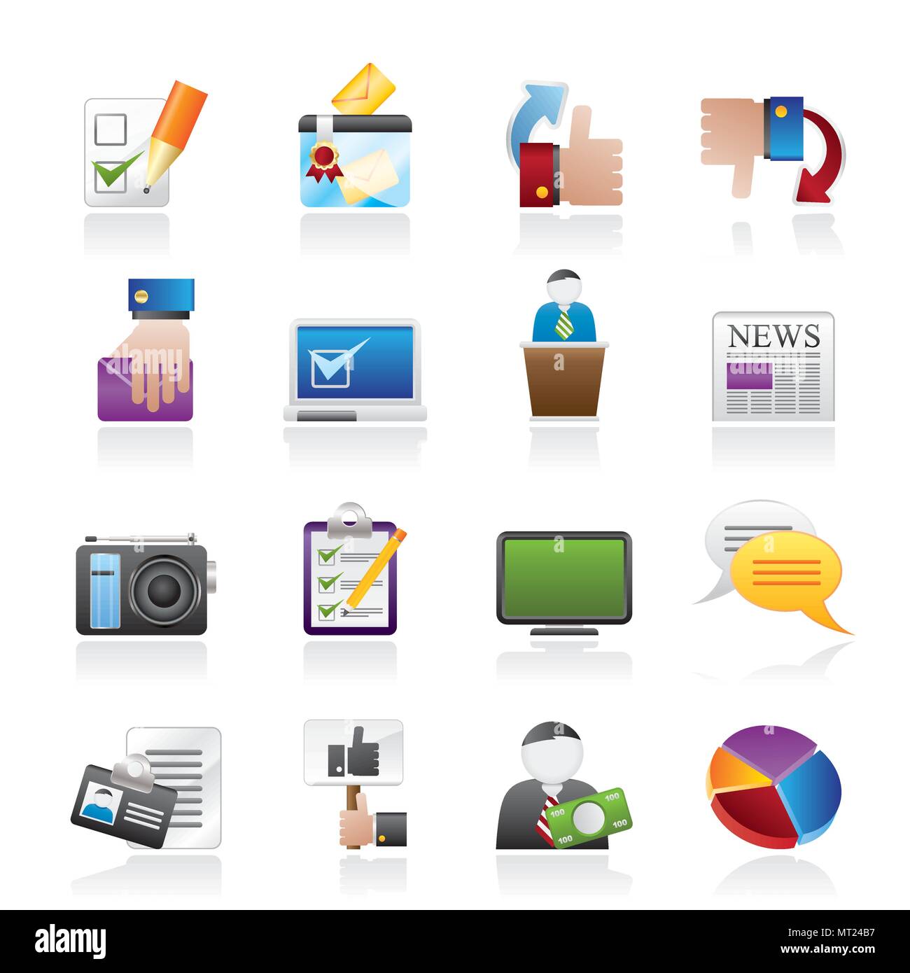 Voting and elections icons - vector icon set Stock Vector Image & Art ...