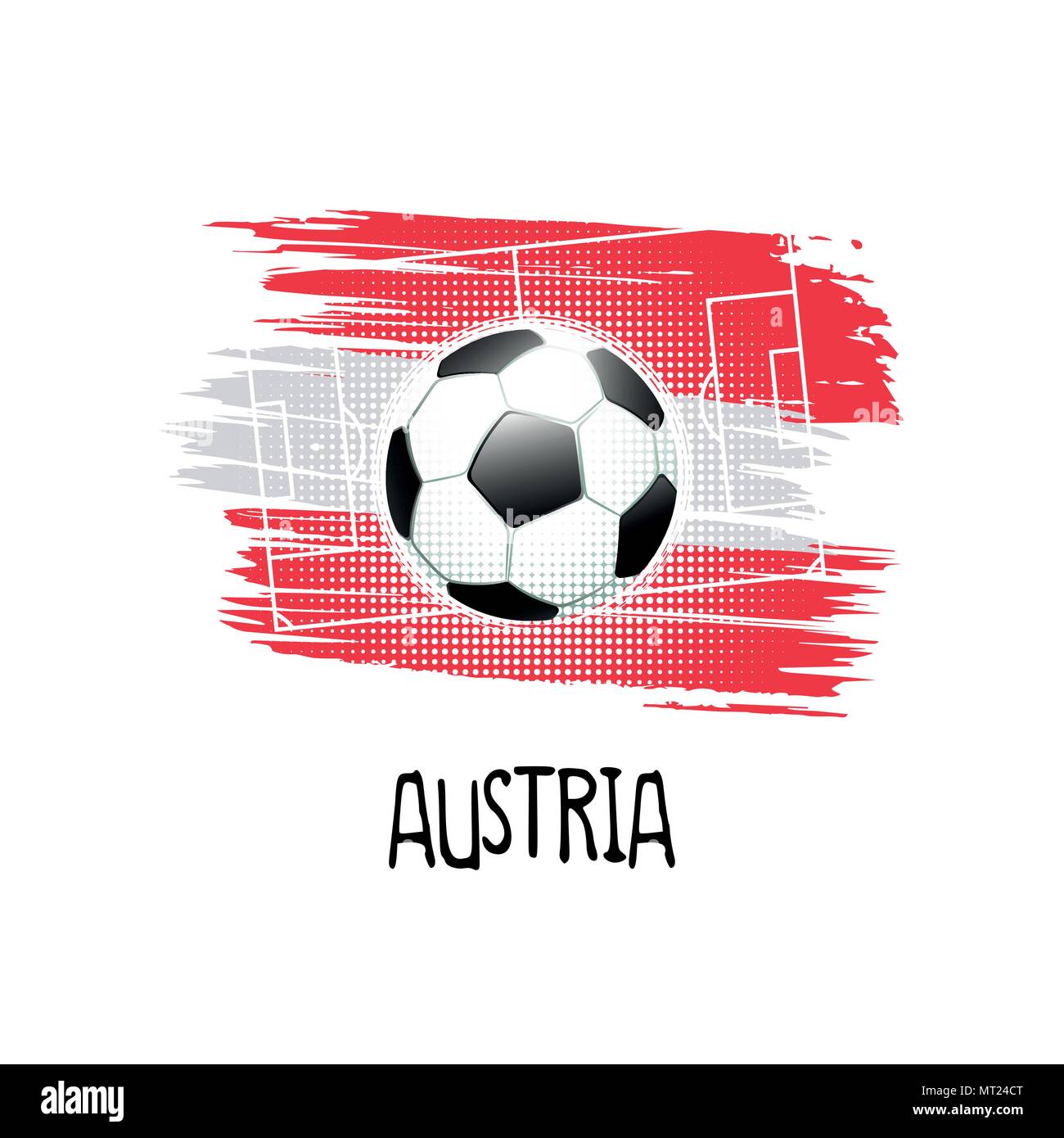 bola de futebol de bandeira de áustria vetor livre. vector design