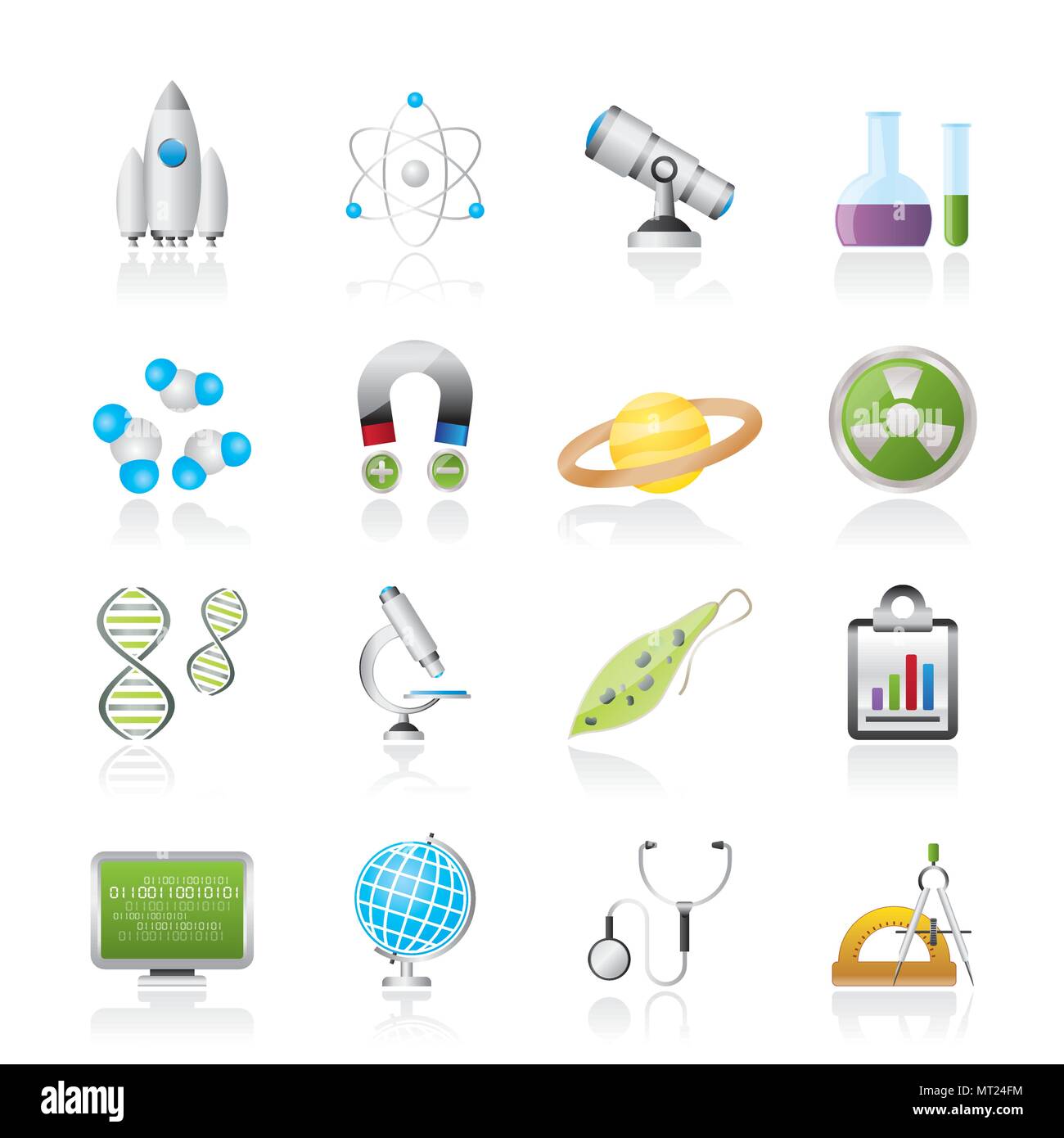 Science, Research and Education Icons - Vector Icon set Stock Vector ...