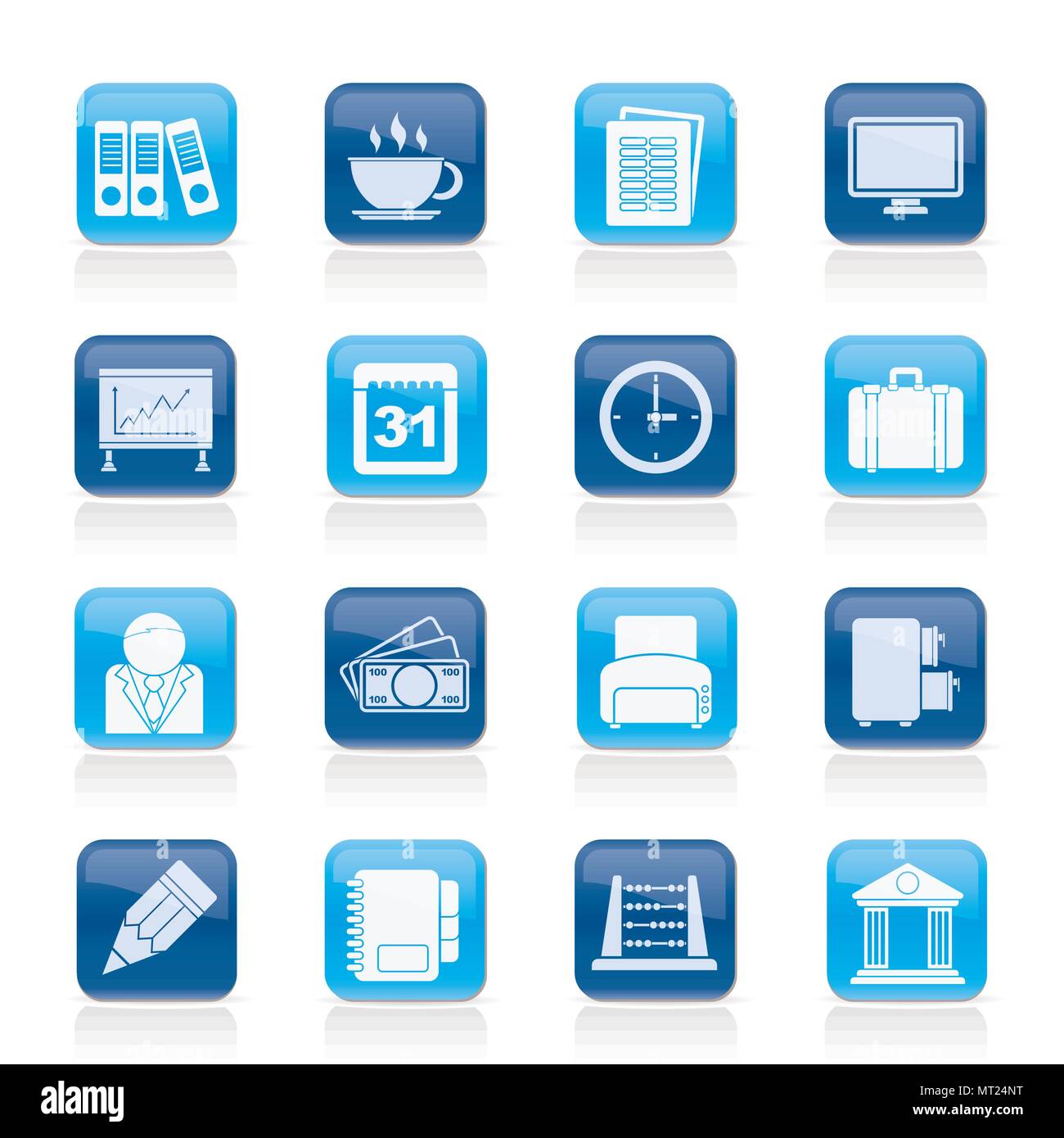 Business and office icons - vector icon set Stock Vector Image & Art ...