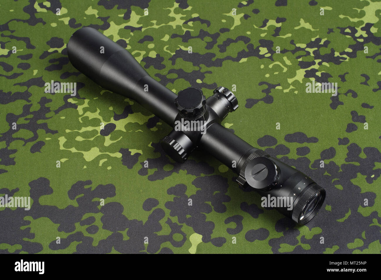 camouflaged sniper rifle with scope Stock Photo - Alamy