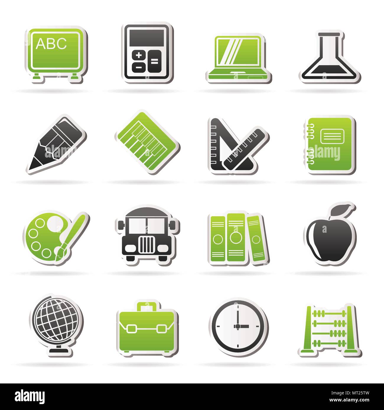 School and education icons - vector icon set Stock Vector Image & Art ...