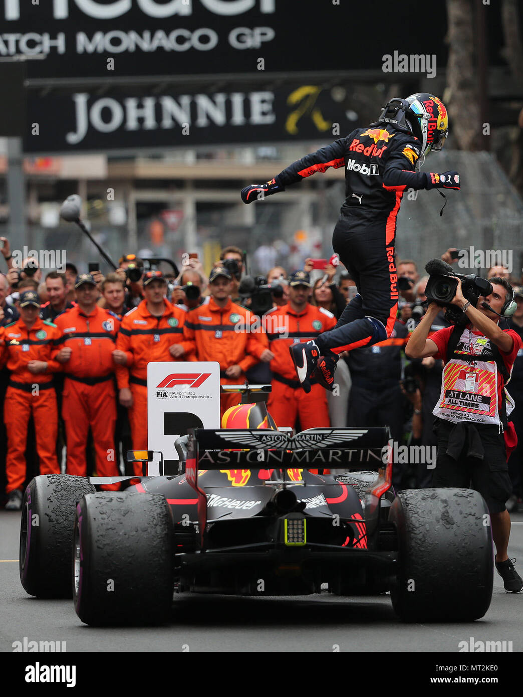 Monte Carlo Monaco 27th May 18 Jubilation Daniel Ricciardo Red Bull Racing Formula 1 Gp Monaco 27 05 18 Credit Mspb Jean Petin Local Caption Rubio Usage Worldwide Dpa Alamy Live News Stock Photo Alamy