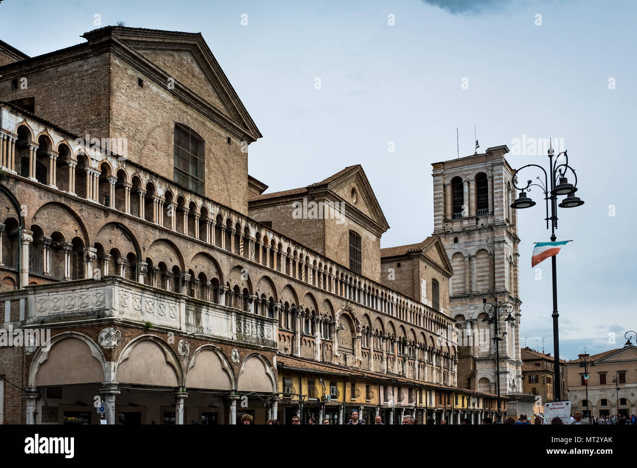 FERRARA, ITALY - Trieste and Trento square with Cathedral of Saint George, Ferrara, Emilia-Romagna, Italy Stock Photo