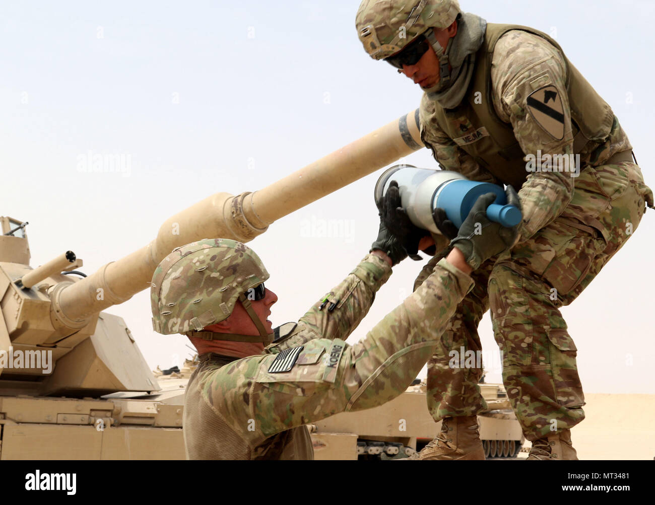 Staff Sgt Juan Mejia And 2nd Lt Grant Koenig Assigned To B Co Battle 3rd Battalion 8th Cavalry Regiment 3rd Armored Brigade Combat Team 1st Cavalry Division Load A 1 Mm High