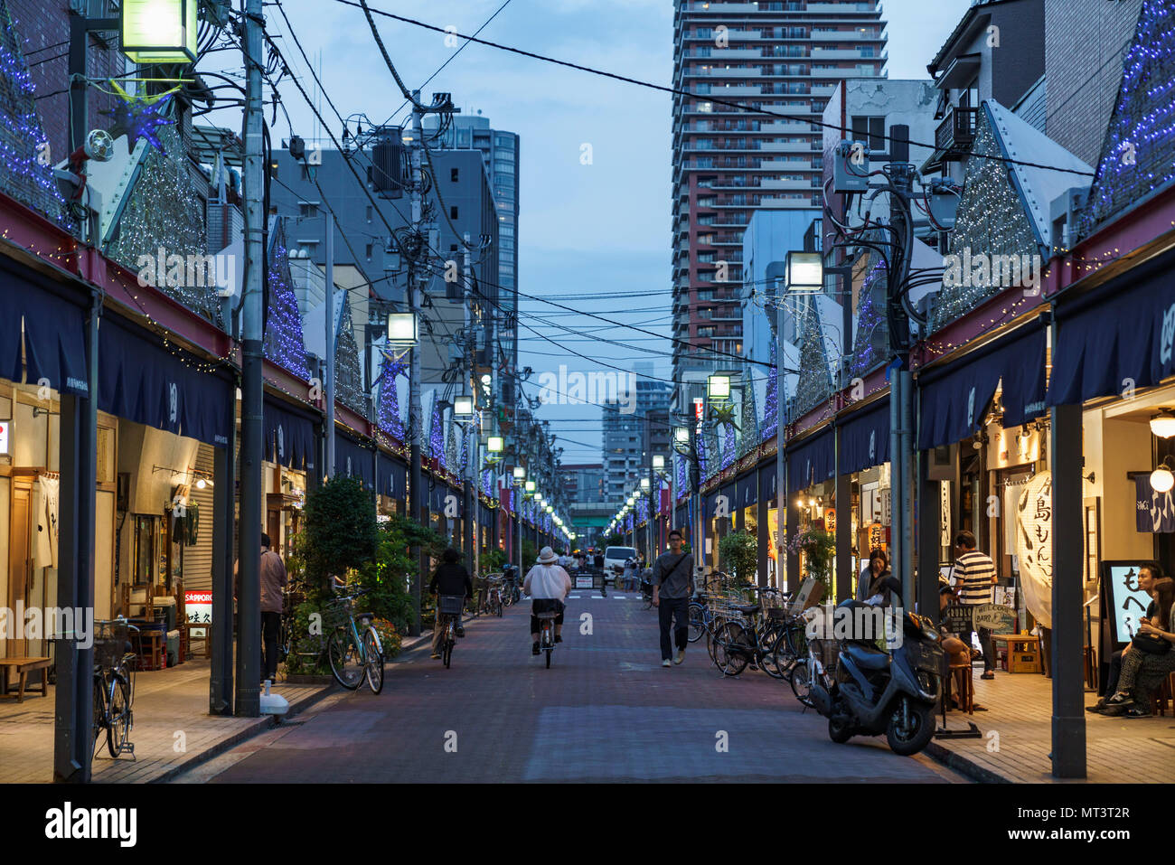 Tsukishima Monja Street Chuo Ku Tokyo Japan Stock Photo Alamy