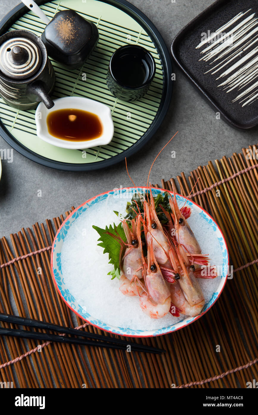 Sweet Shrimp Sashimi (Amaebi) Japanese food Stock Photo Alamy