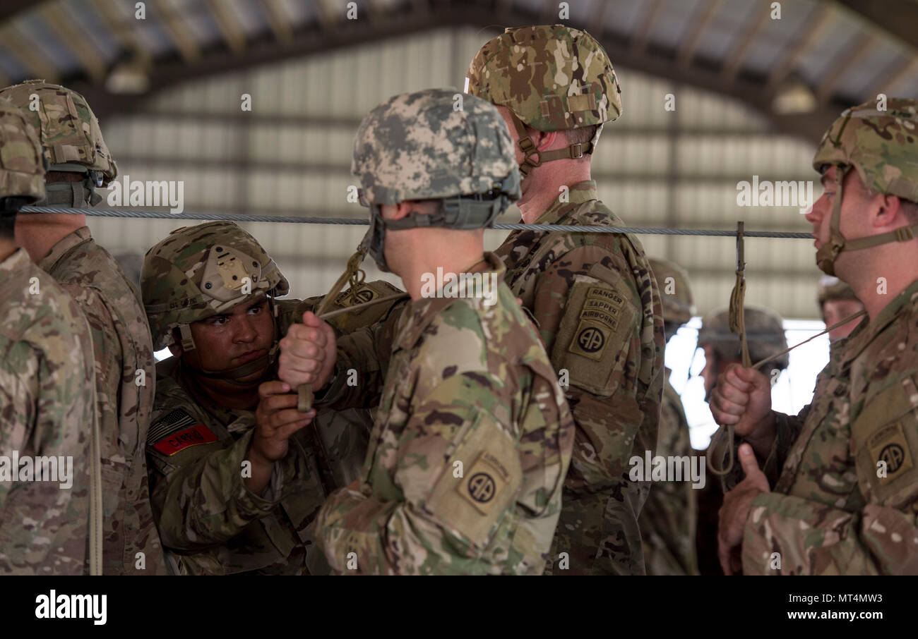 Static Line Jumpmaster Command Screening Checklist A U.S. Army jumpmaster checks for proper technique and static line ...