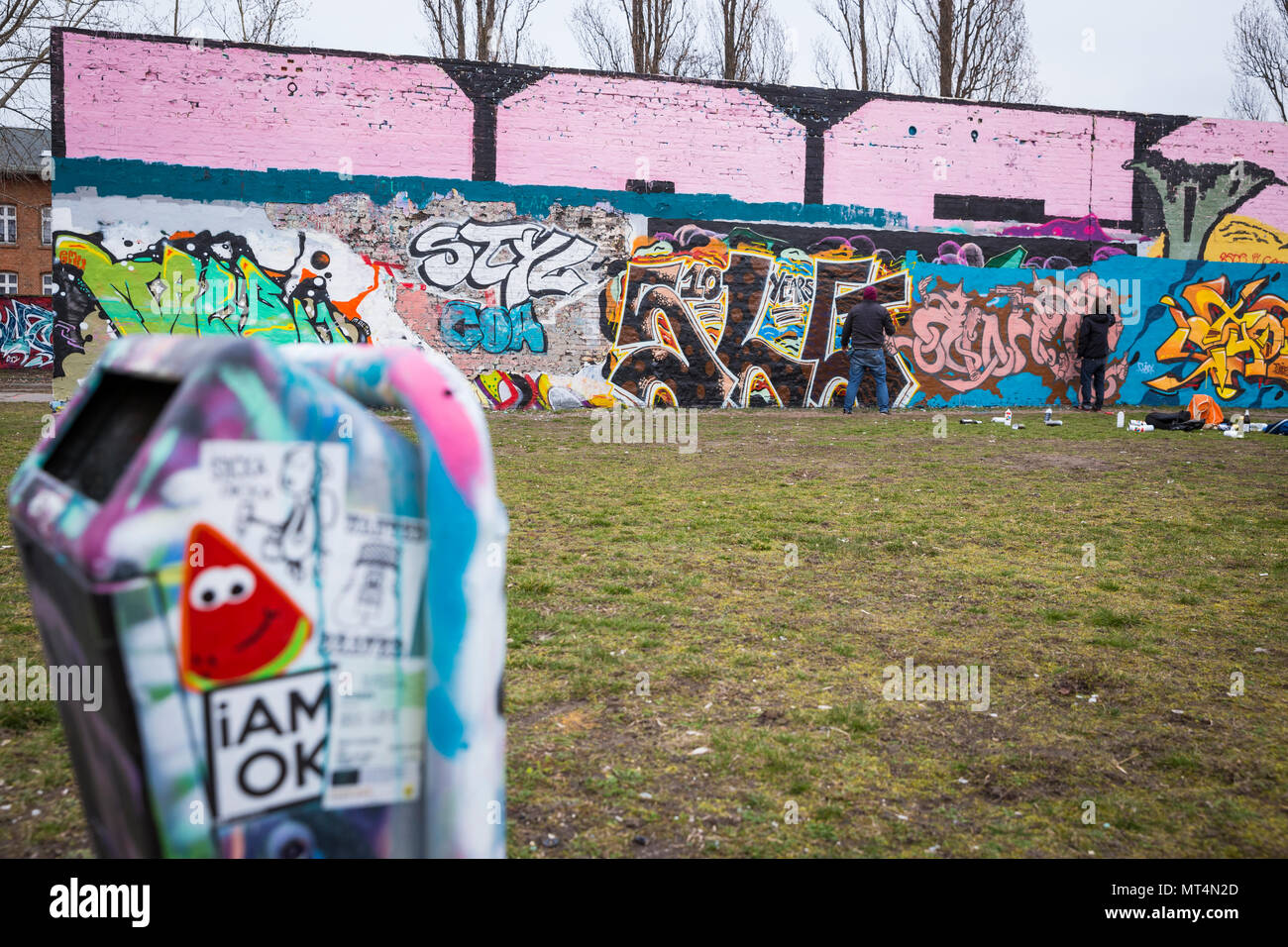 Berlin wall graffiti urban colour hires stock photography and images