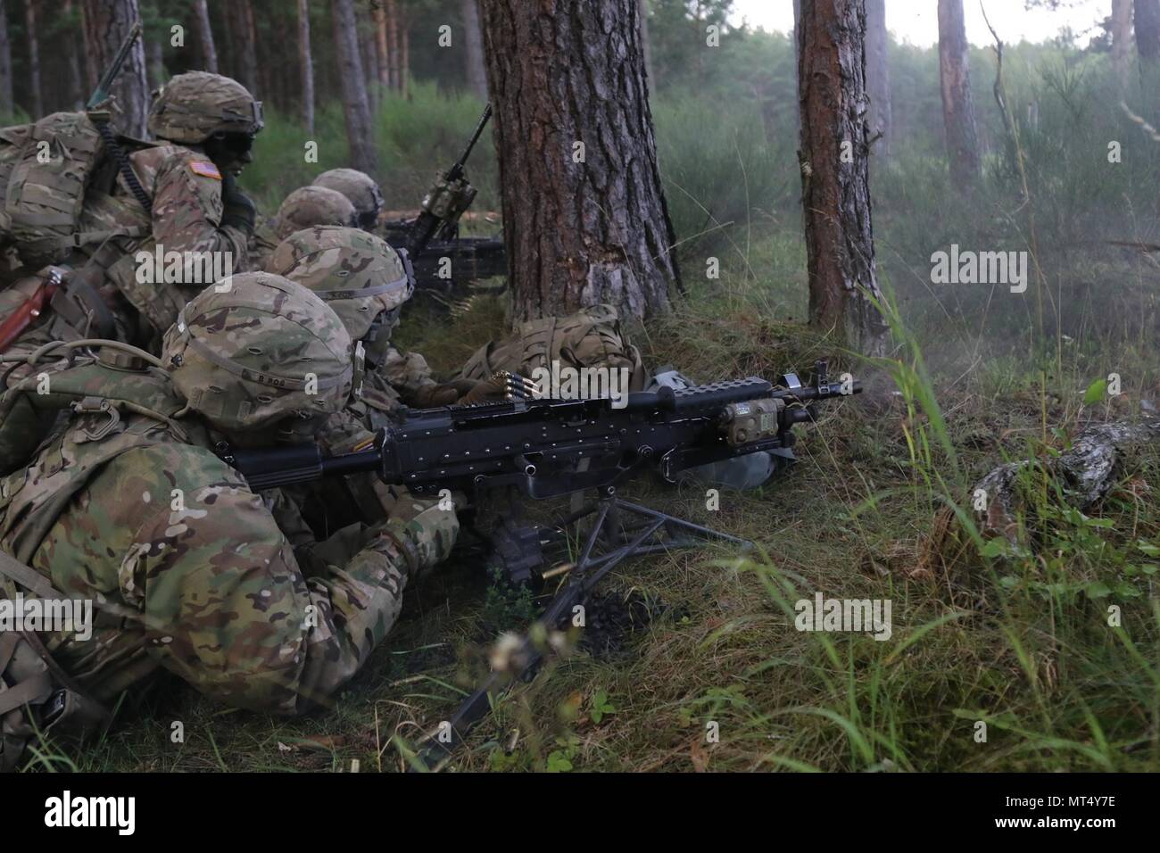 A mechanized infantry squad with Chaos Company, 1st Battalion, 68th