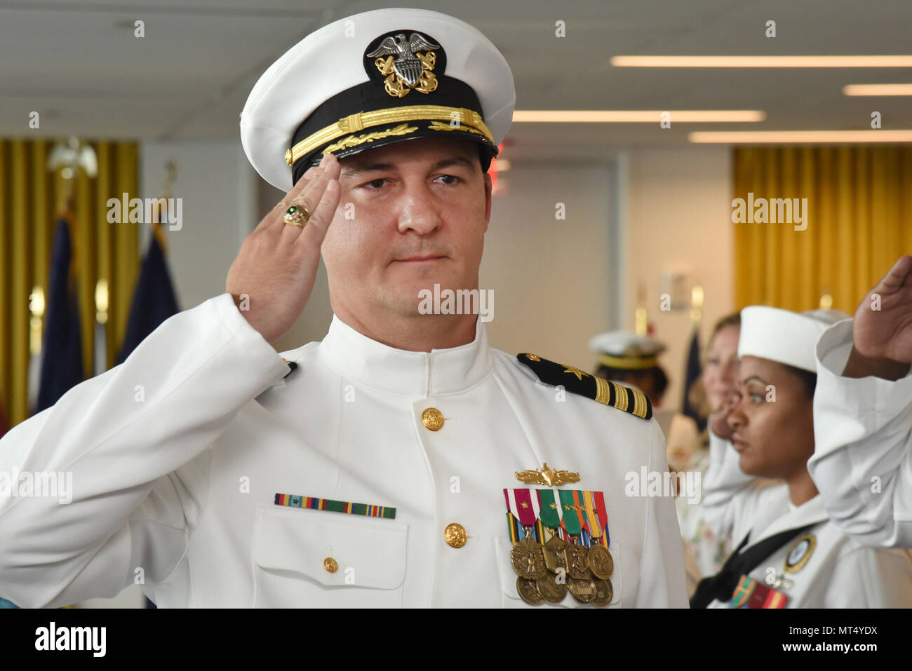 Naval officer saluting hi-res stock photography and images - Alamy