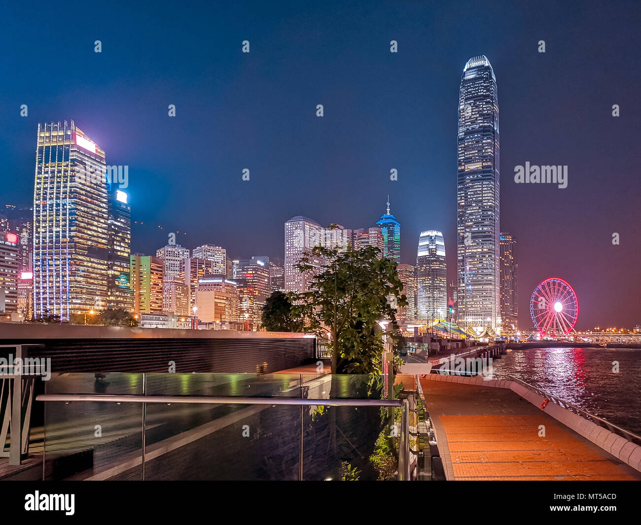 Hong Kong cityscape at night Stock Photo - Alamy