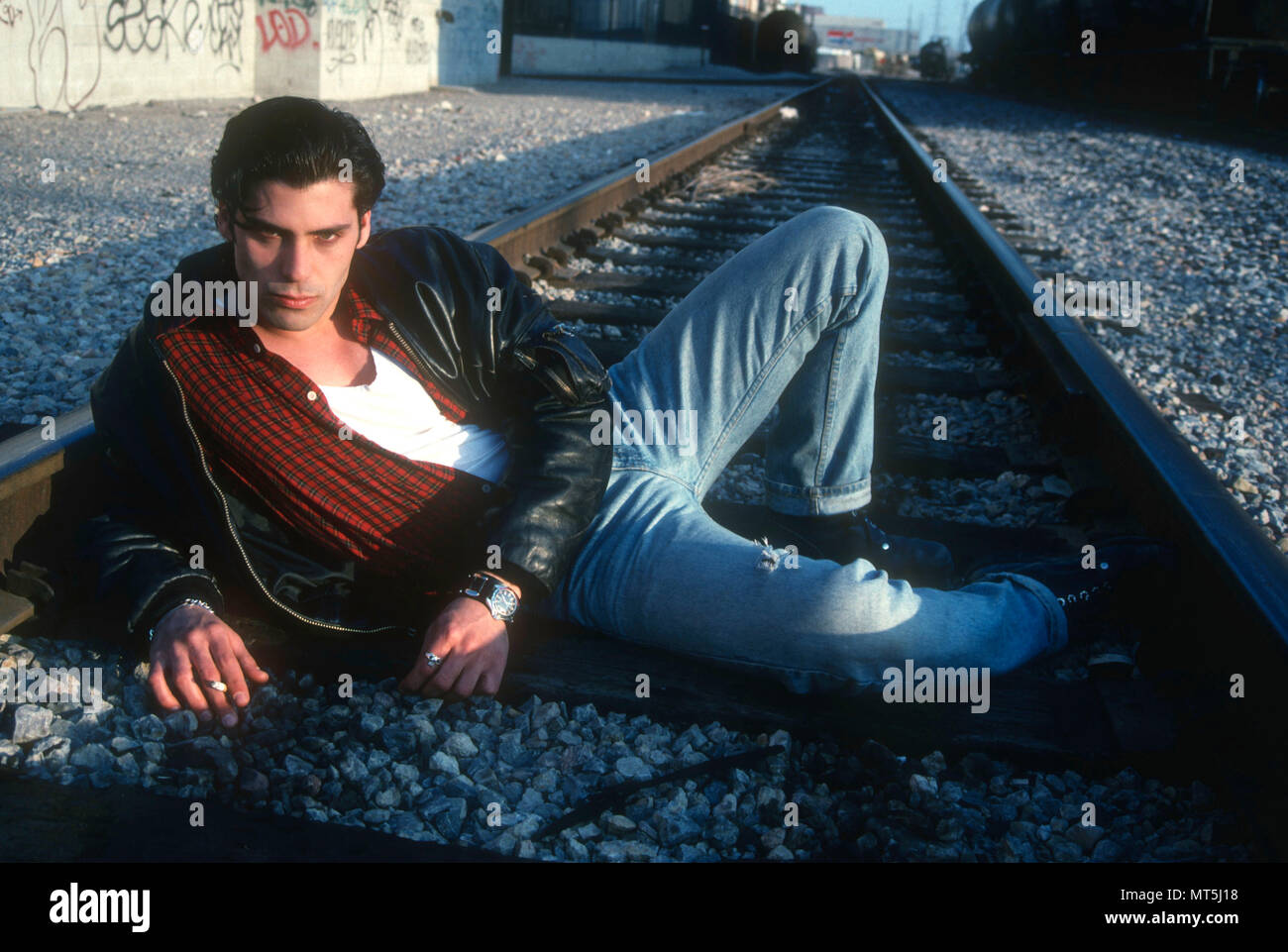 LOS ANGELES, CA - MAY 3: (EXCLUSIVE) Actor Anthony DeSando poses during a photo shoot on May 3, 1991 in Los Angeles, California. Photo by Barry King/Alamy Stock Photo Stock Photo