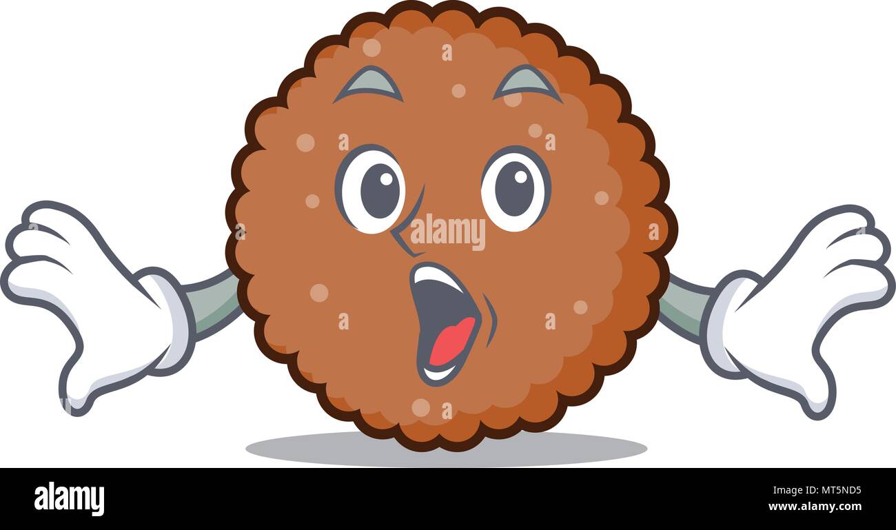 Surprised chocolate biscuit mascot cartoon Stock Vector Image & Art - Alamy