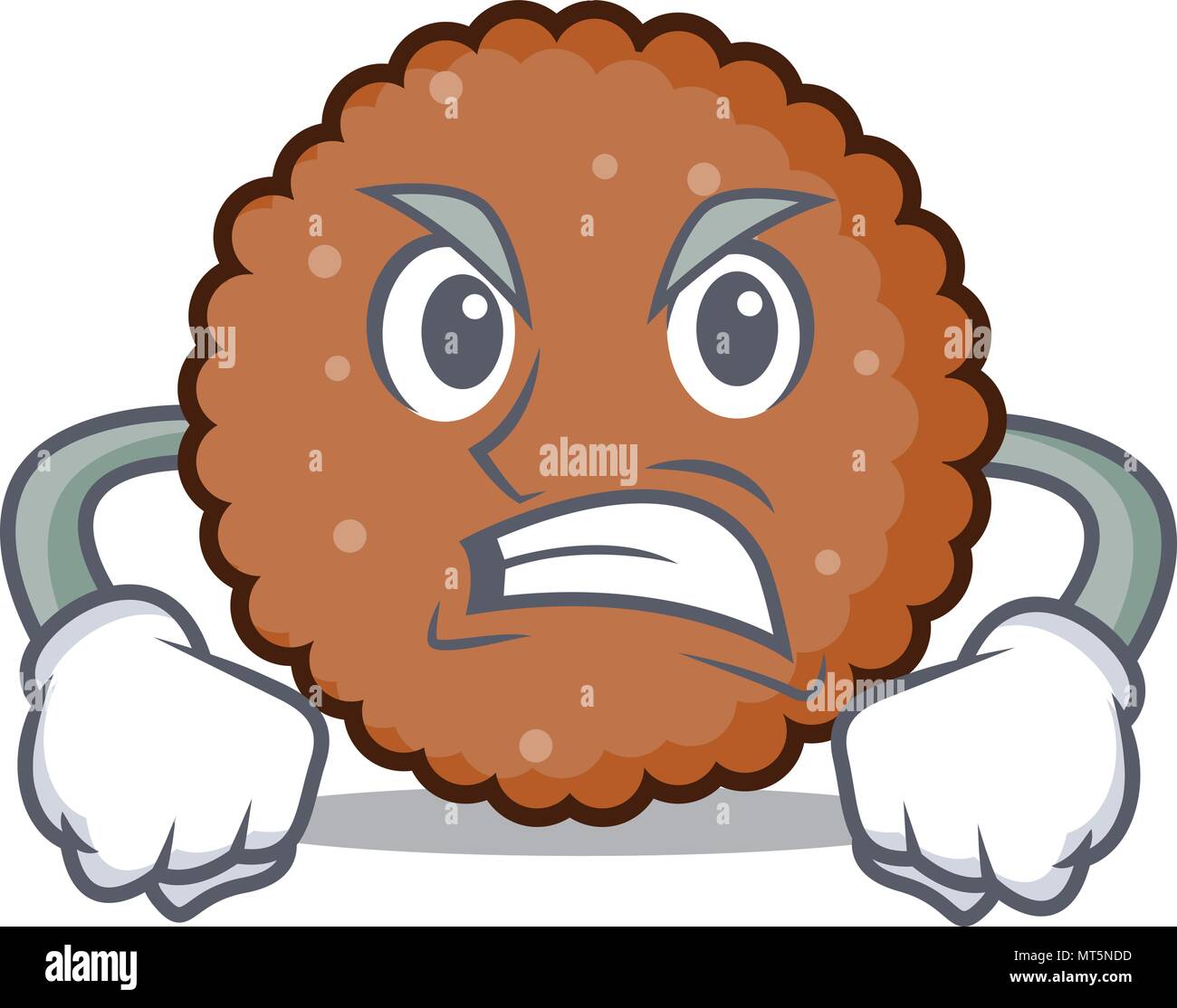Angry chocolate biscuit mascot cartoon Stock Vector Image & Art Alamy