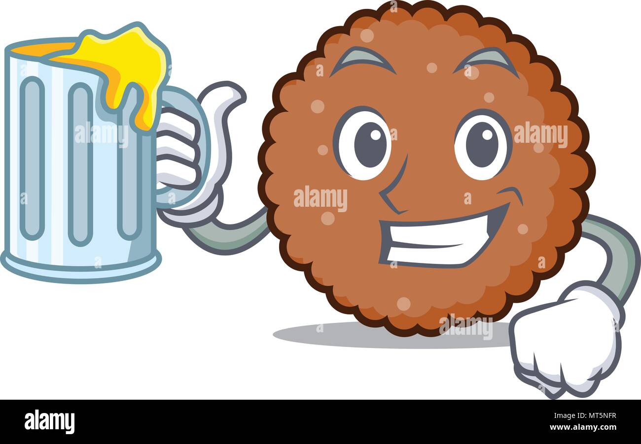 With juice chocolate biscuit mascot cartoon Stock Vector Image & Art ...