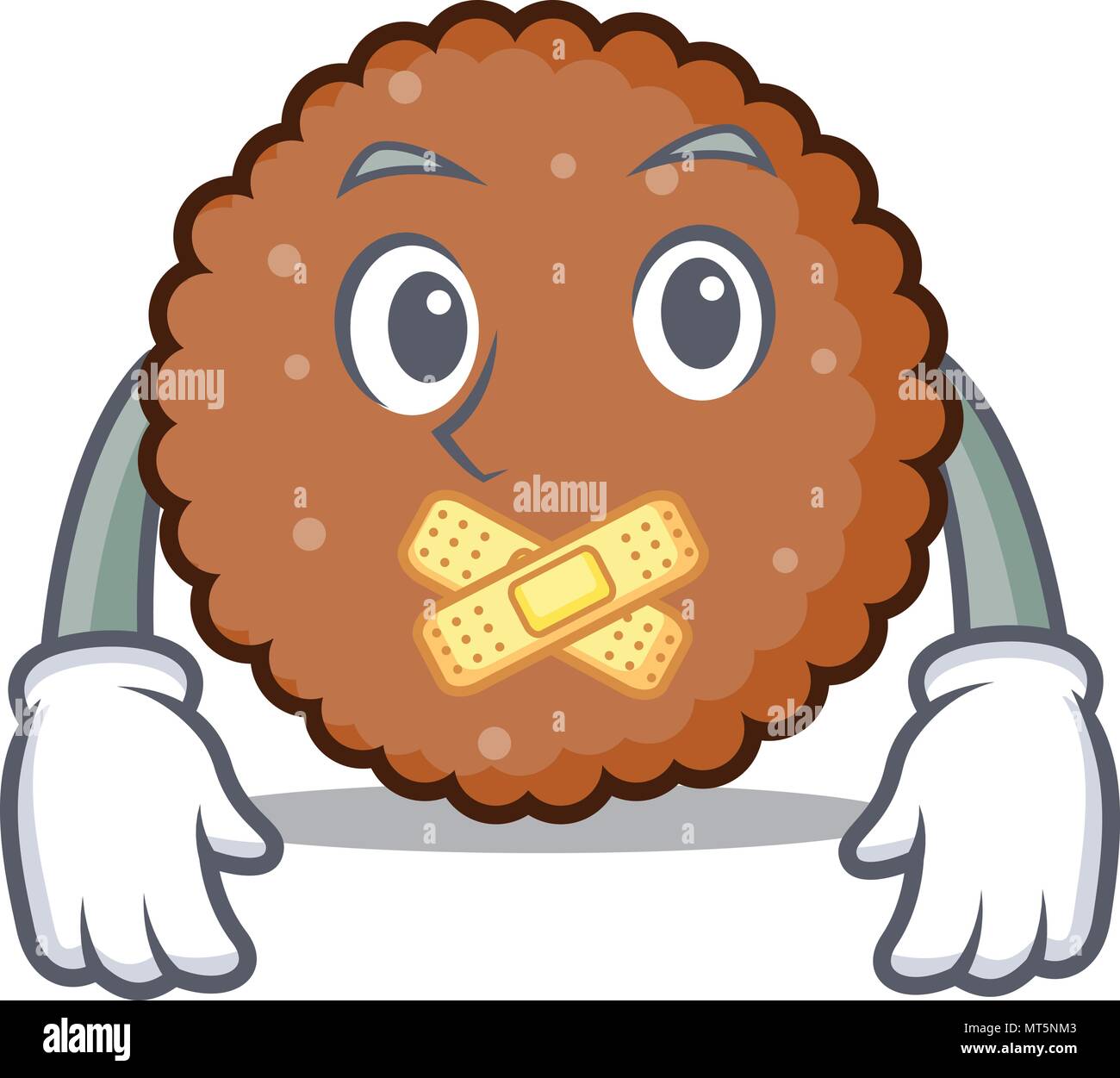 Silent chocolate biscuit mascot cartoon Stock Vector Image & Art Alamy