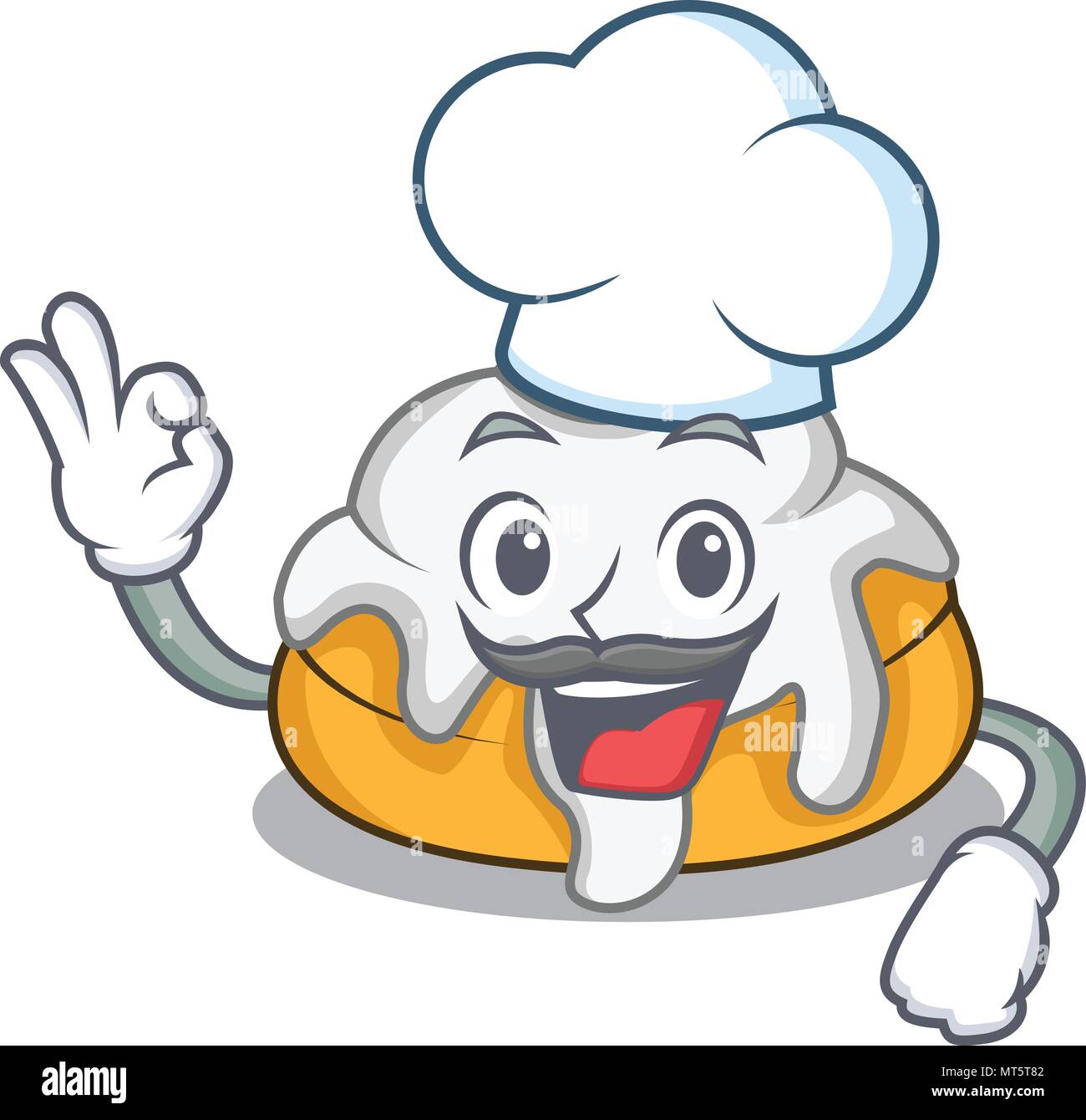 Chef cinnamon roll character cartoon Stock Vector Image & Art - Alamy