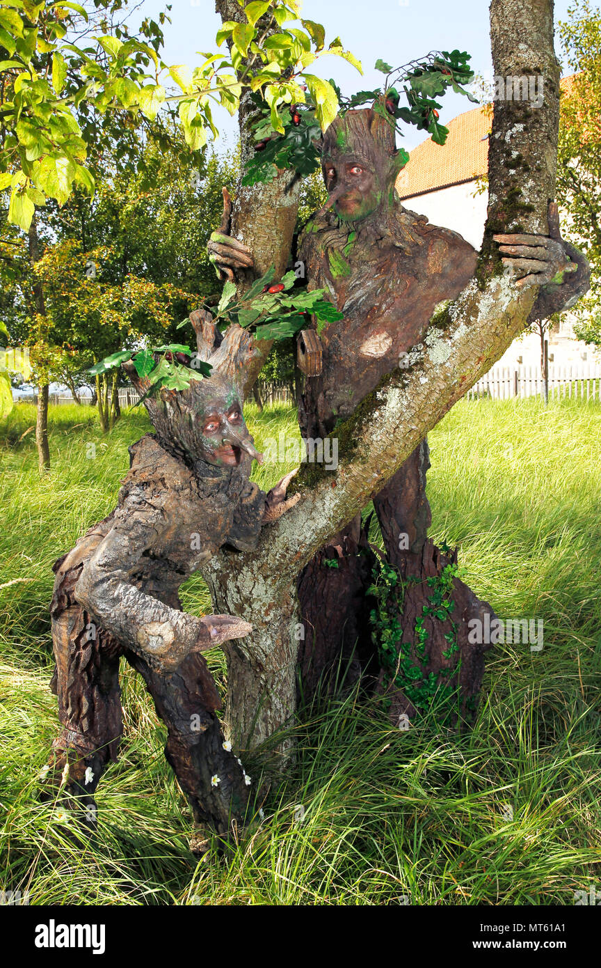 Geek Art Bodypainting Meets Scifi Fantasy And More Tree Beings Photoshooting With The Models Maria And Enrico In The Monastery Garden Of The Monastery Church In Wittenburg A Project By The