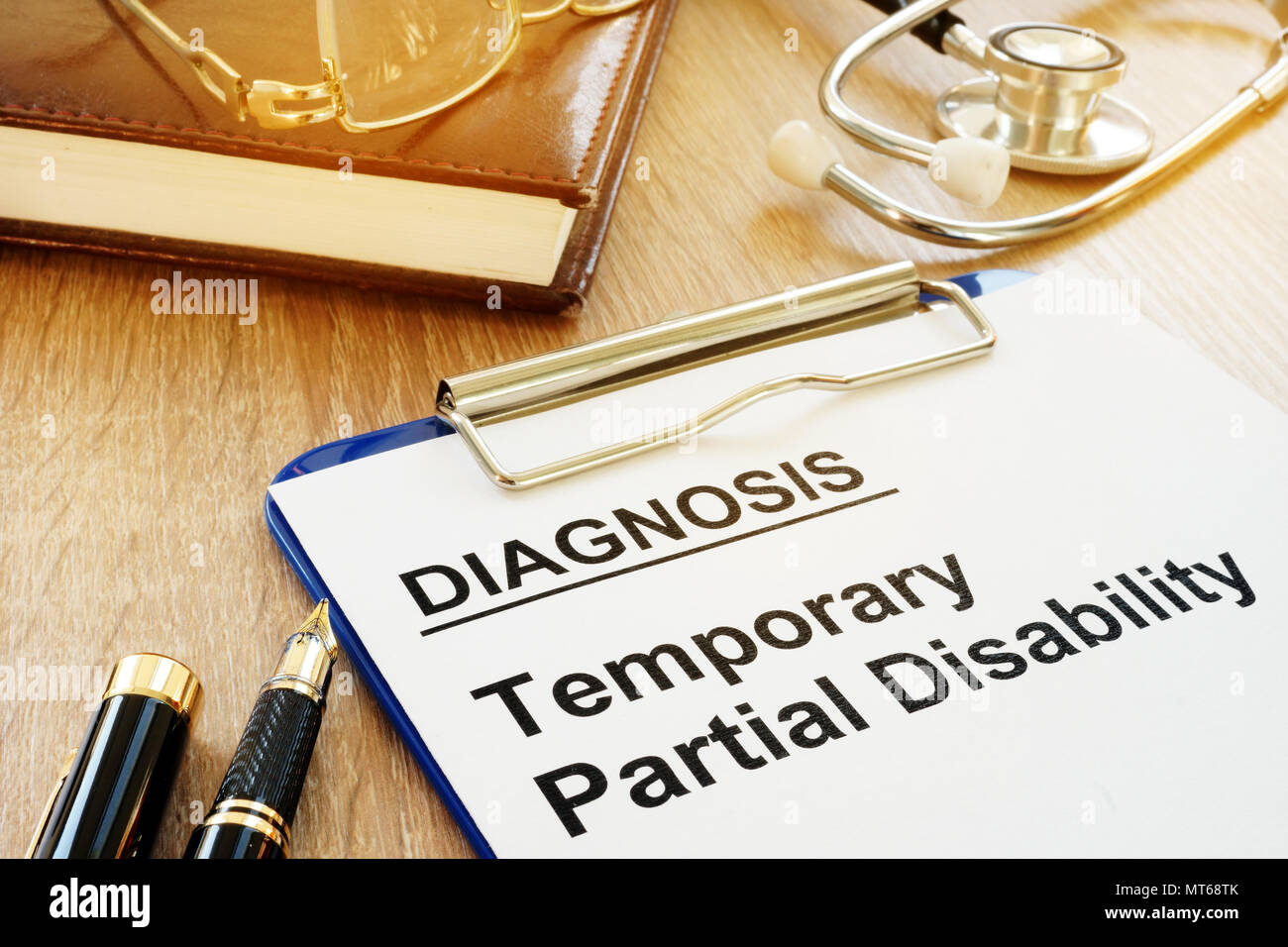 Document with name Temporary Partial Disability (TPD). Stock Photo