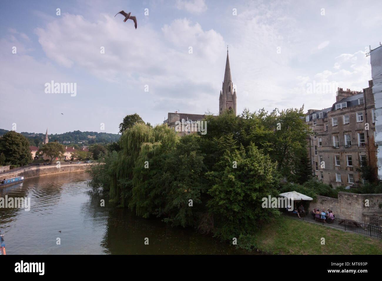 River avon in city of Bath, England, UK. Stock Photo