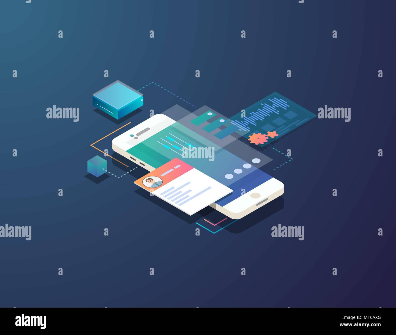 Isometric illustration website coding hi-res stock photography and ...