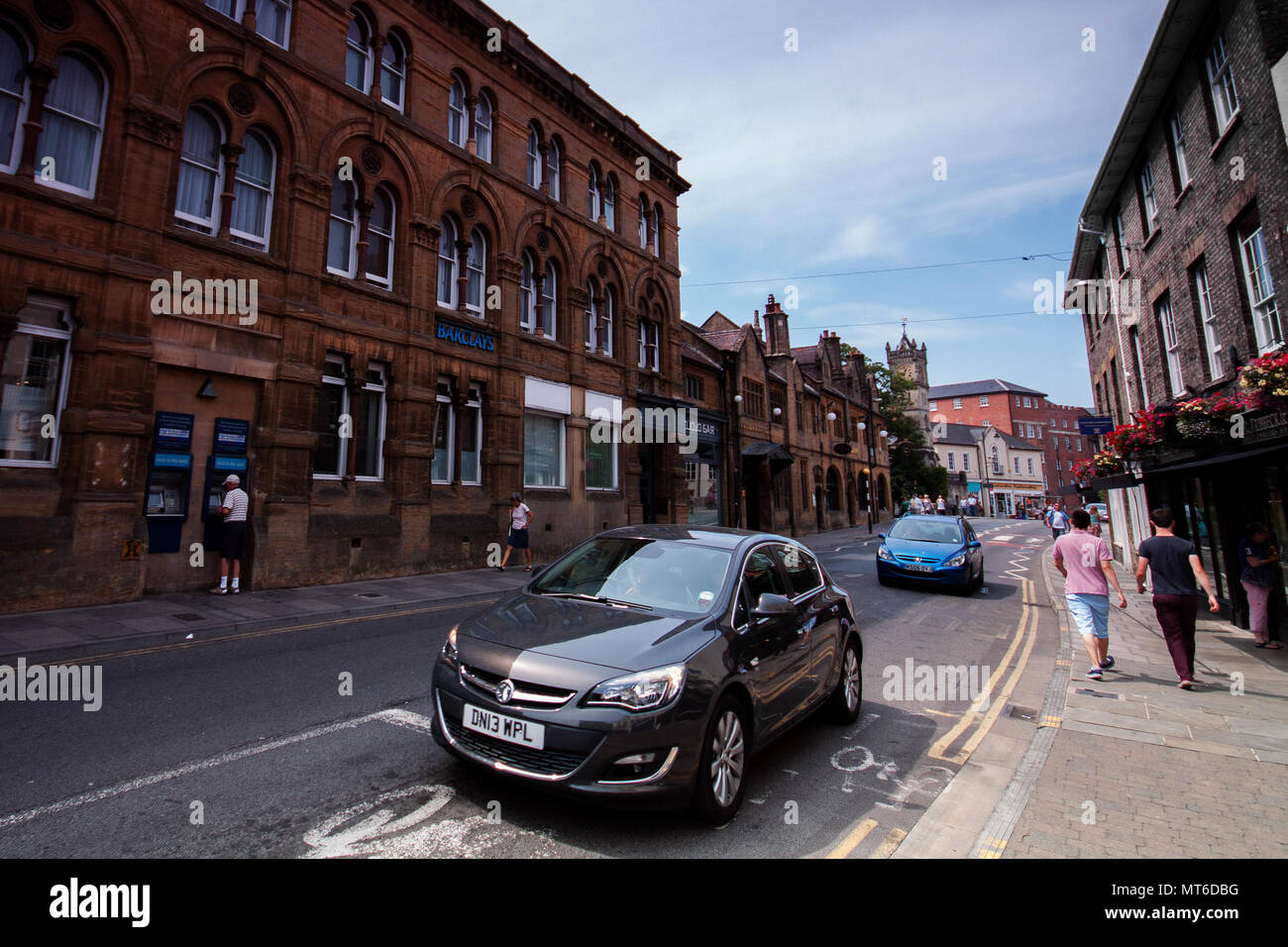 Bridge street with a car in Salisbury, England, UK Stock Photo Alamy