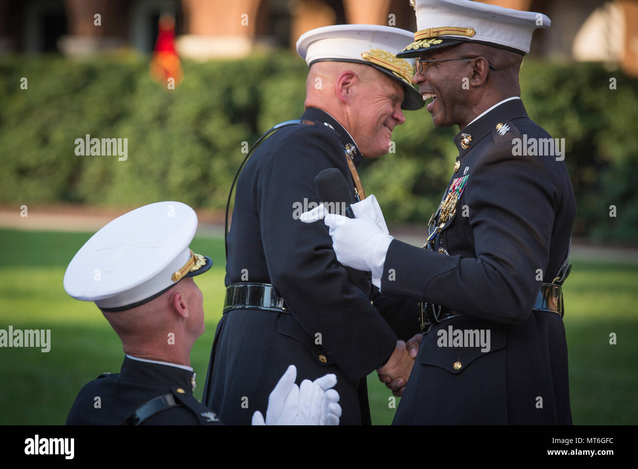 Commandant Of The Marine Corps Gen. Robert B. Neller, Left, Shakes The ...