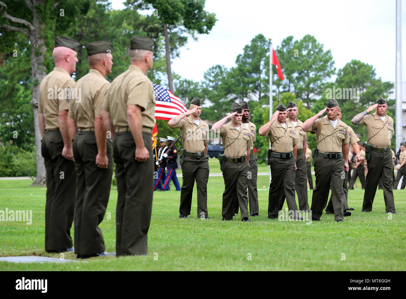 From left, Col. Todd Ferry, Sgt. Maj. Benjamin Pangborn and Sgt. Maj