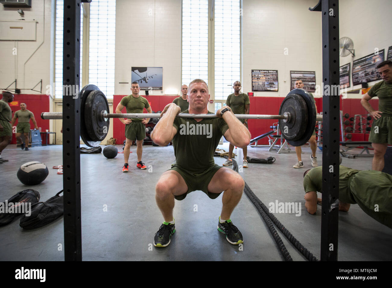 U S Marines Participate In Force Fitness Drills As A Part Of The