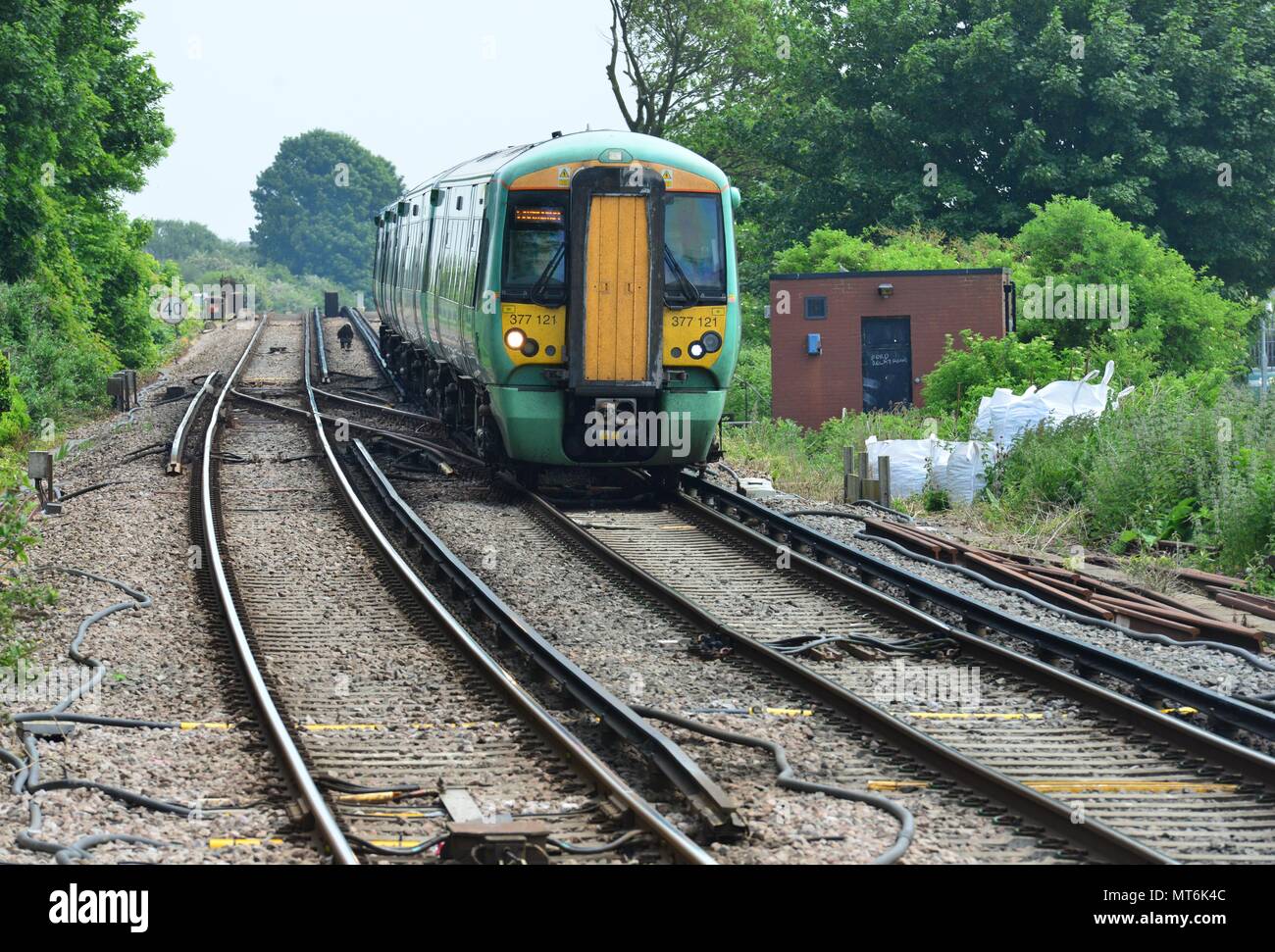 A southern Trains EMU pulling into Arundel station in West Sussex Stock