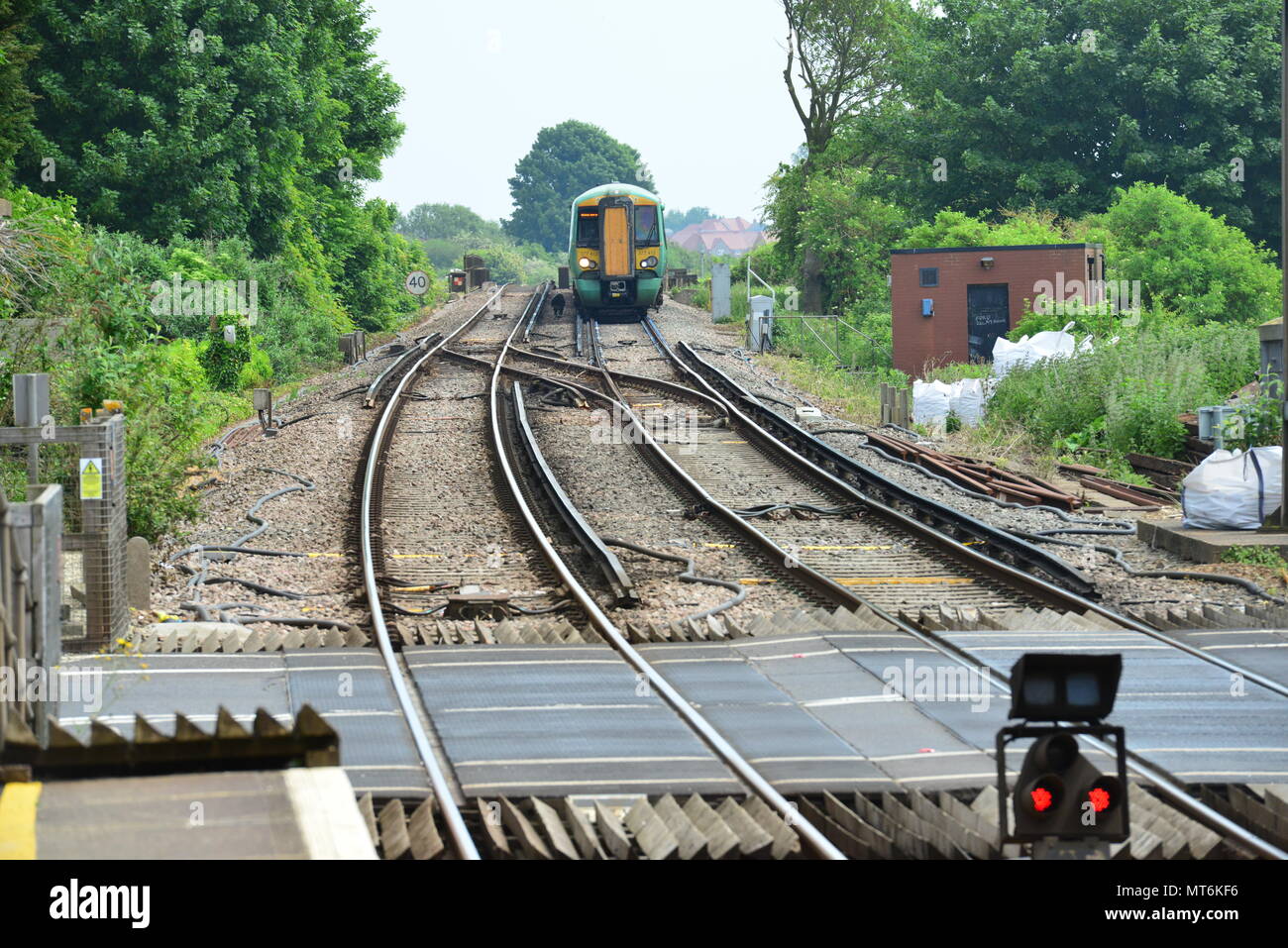 A southern Trains EMU pulling into Arundel station in West