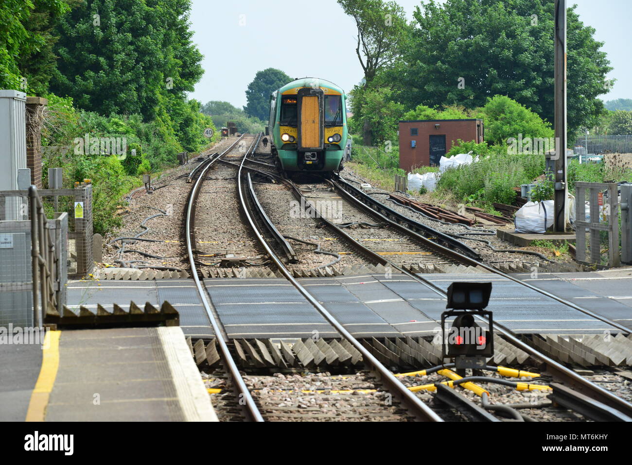 A southern Trains EMU pulling into Arundel station in West Sussex Stock