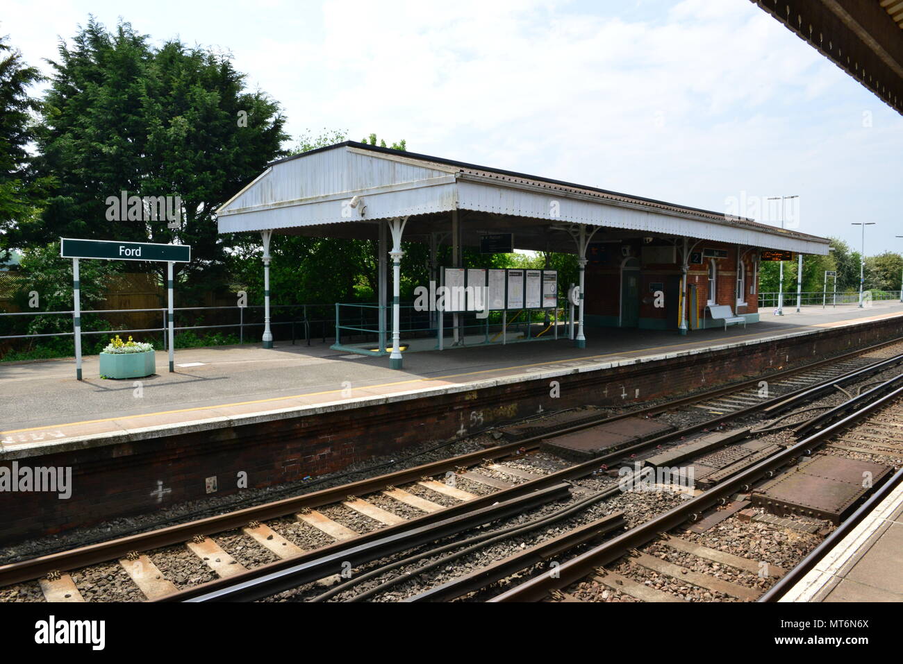 Ford Station platform in Ford, West Sussex Stock Photo Alamy