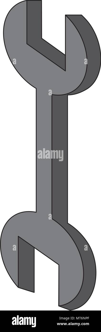 wrench key isometric icon vector illustration design Stock Vector Image ...