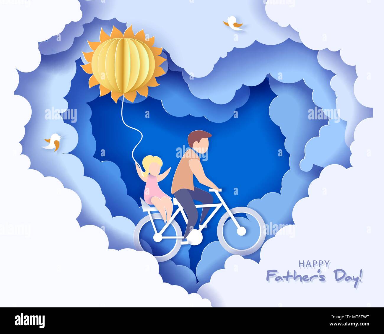 happy-fathers-day-card-paper-cut-style-stock-vector-image-art-alamy