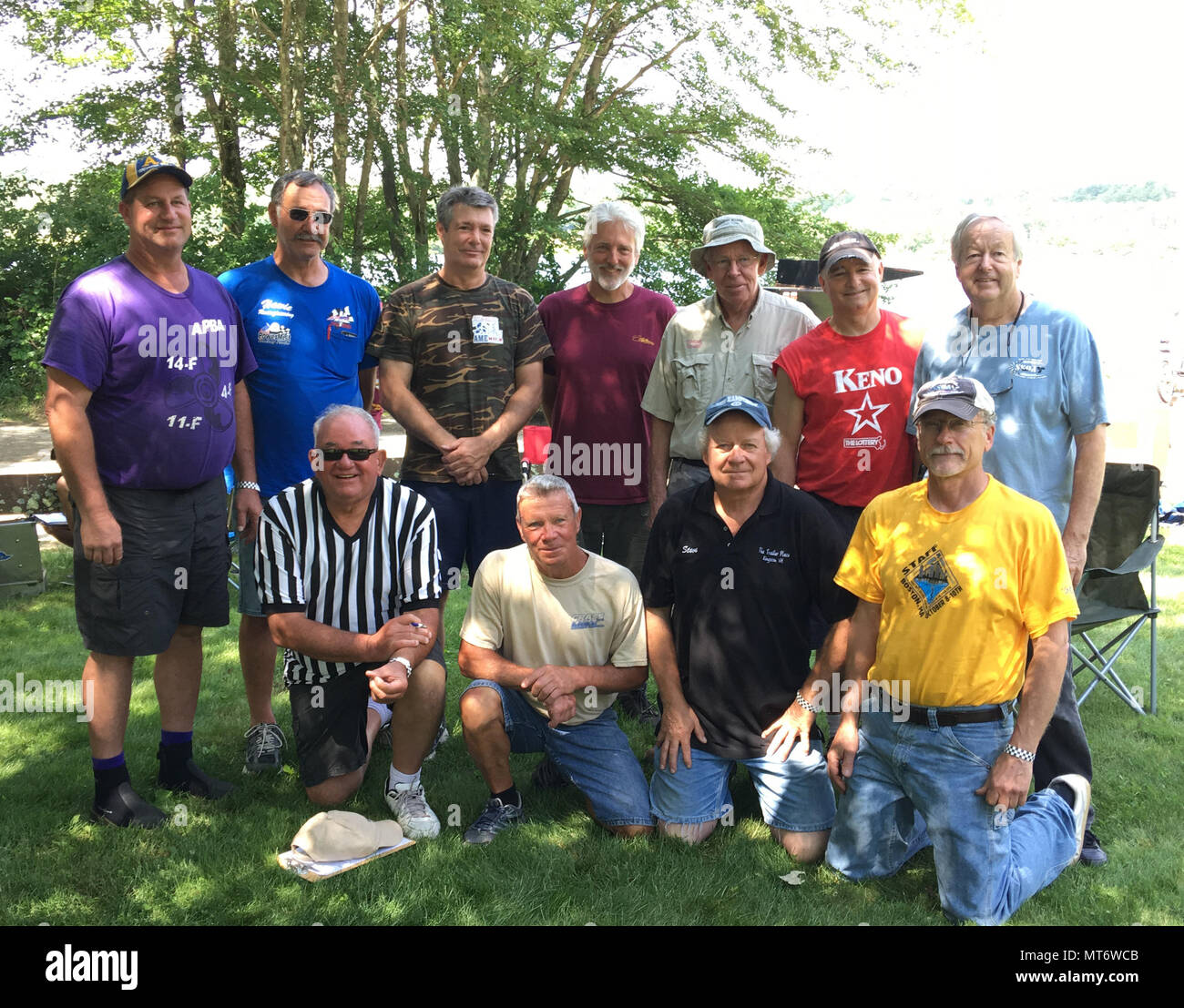 The original racers posed to commemorate the event's 40th anniversary ...