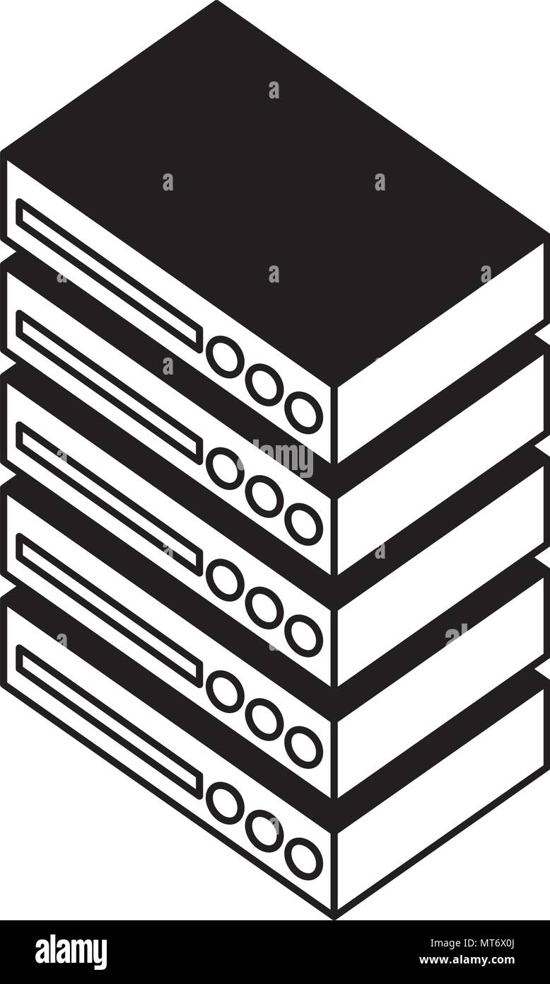server data center isometric icon vector illustration design Stock ...