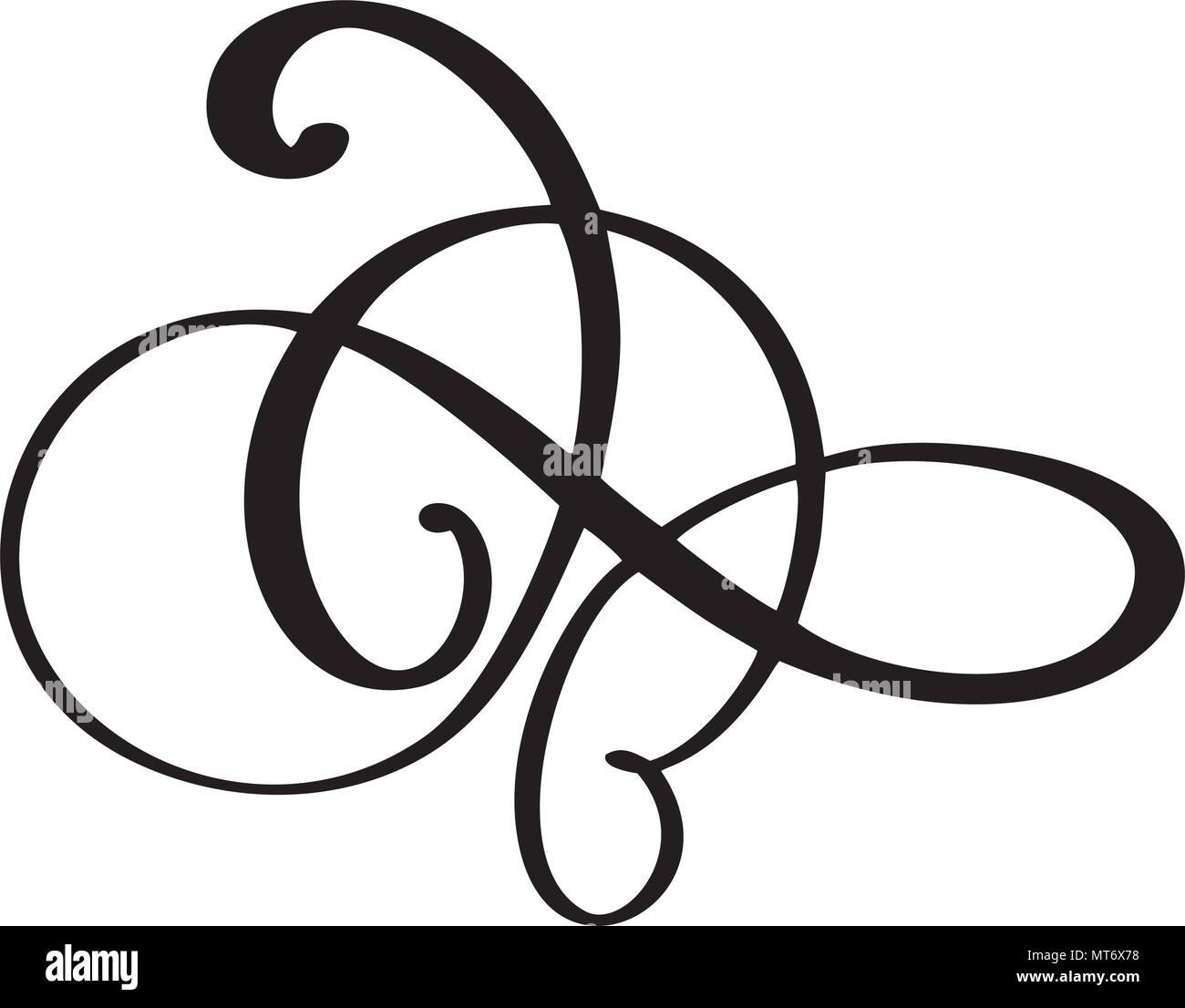 Hand drawn border flourish separator Calligraphy designer elements ...