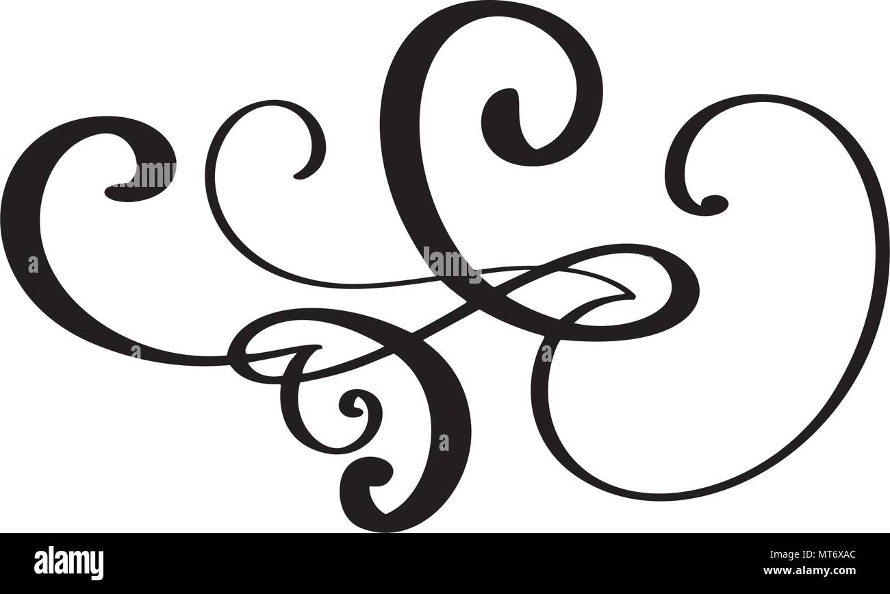 Hand drawn border flourish separator Calligraphy designer elements ...