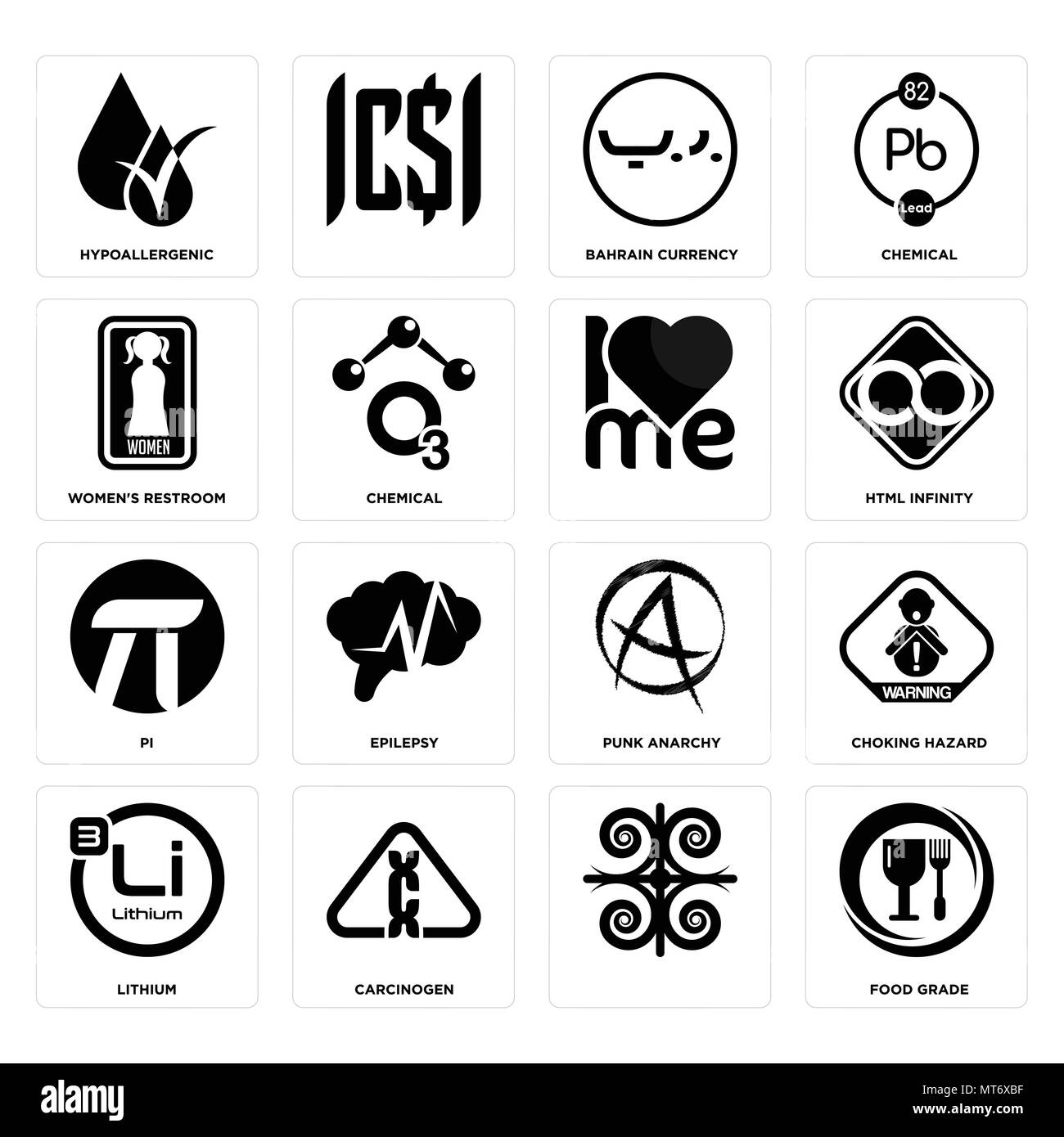 Restroom flat symbols set vector hi-res stock photography and images ...