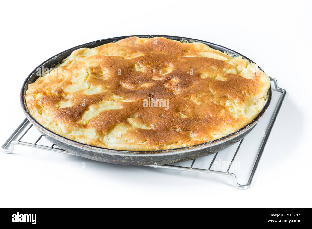 Apple pie on white background Stock Photo