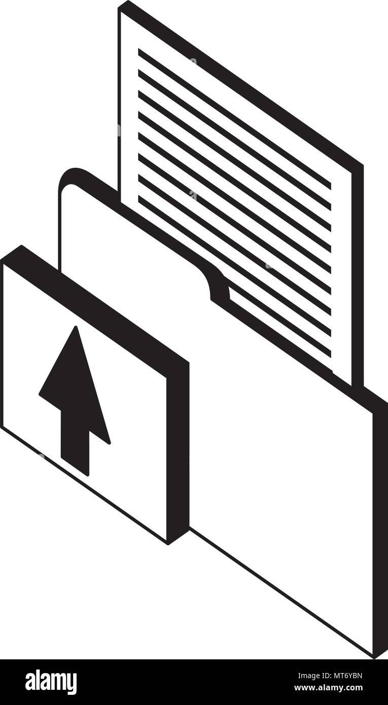 folder file document upload button isometric Stock Vector Image & Art ...