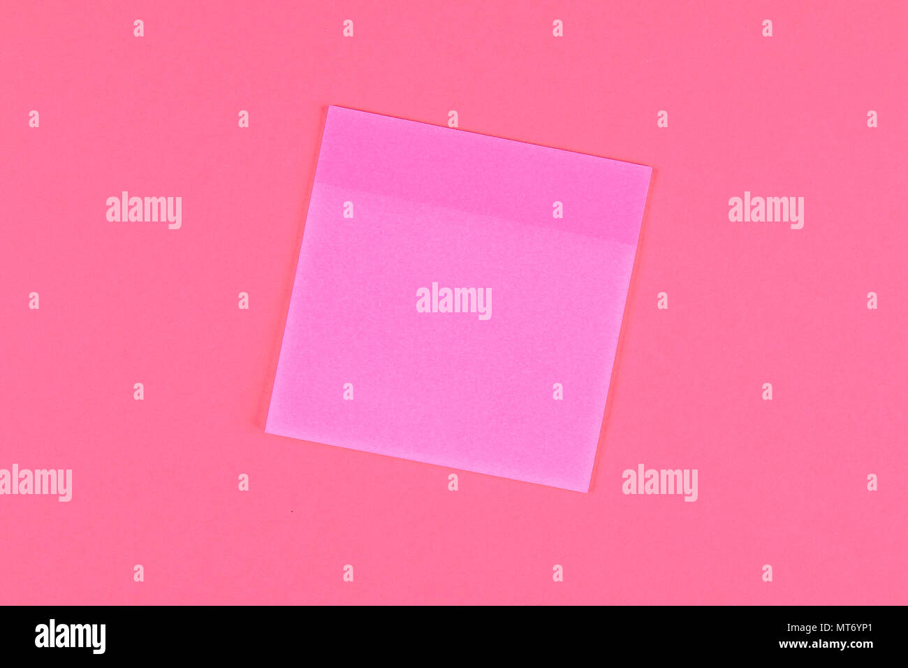 Sheets for notes on a pink pastel background. Summer. Top view. Flat ...
